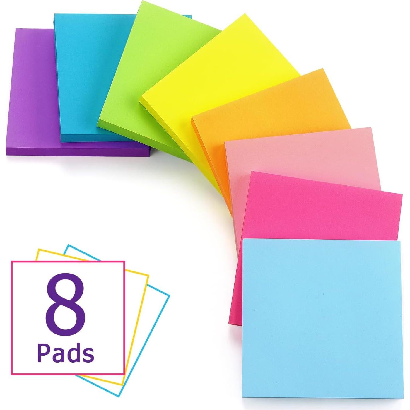 Notas Adhesivas Emergentes Lobo del Este 8 Colores 80 Hojas