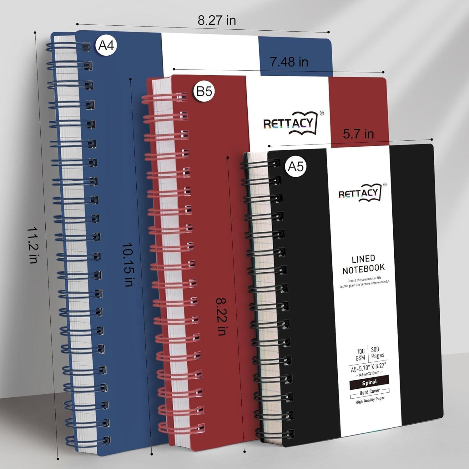 Cuaderno Espiral RETTACY A4 300 Páginas Rayas Universitarias