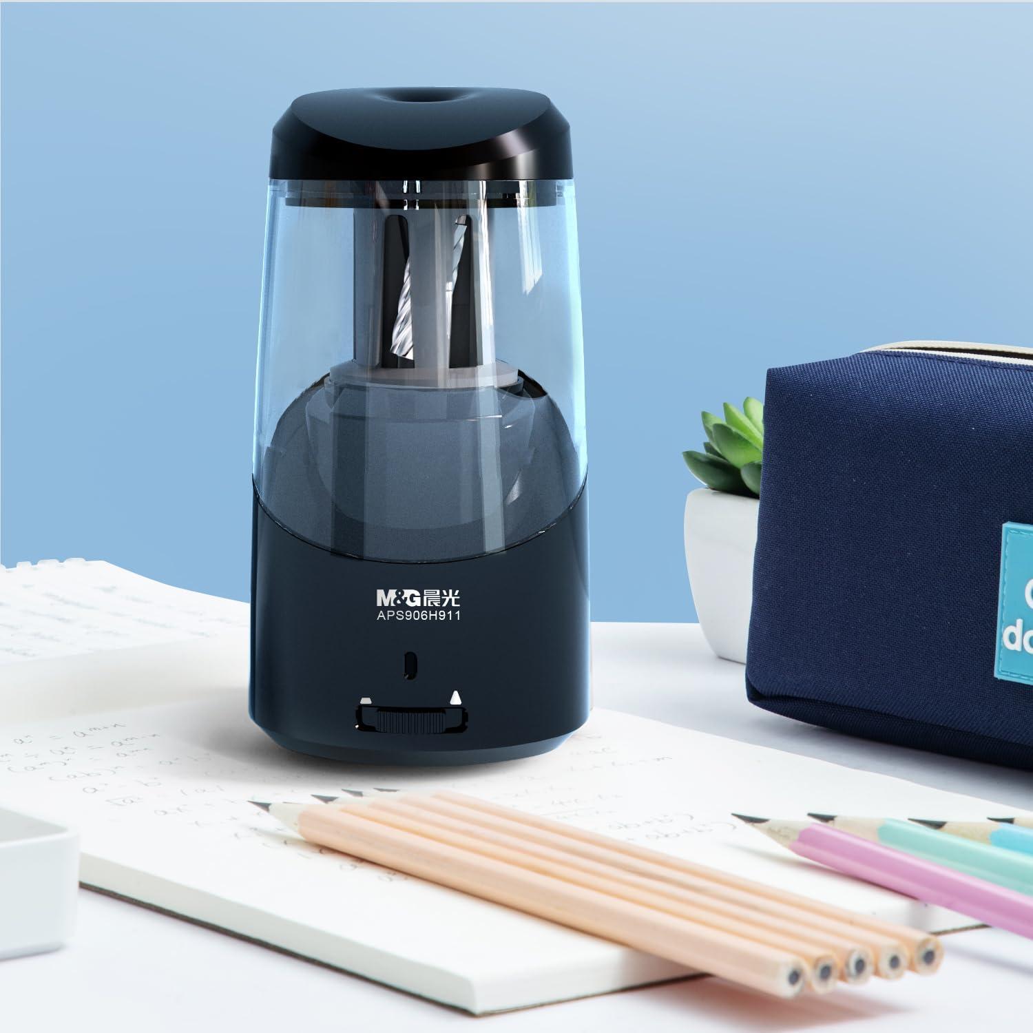 Sacapuntas Eléctrico M&G APS906H9 Negro, Afilado Rápido USB