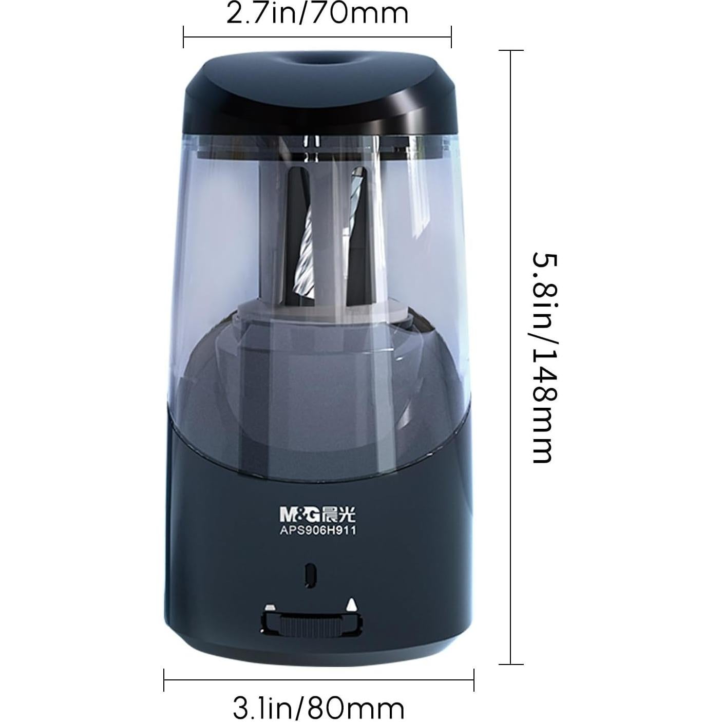 Sacapuntas Eléctrico M&G APS906H9 Negro, Afilado Rápido USB