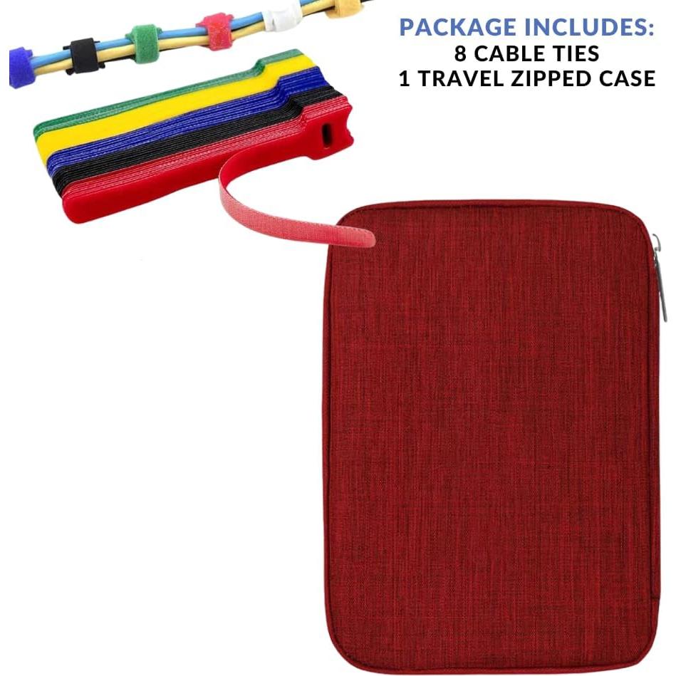Funda Organizador de Accesorios Electrónicos Kolodosa Rojo