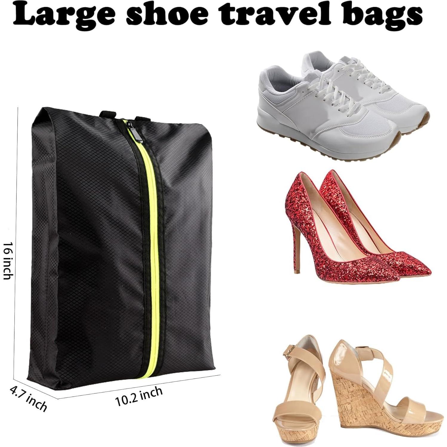 Bolsa de Zapatos de Viaje YUENCHING Negra Impermeable 40.6 cm