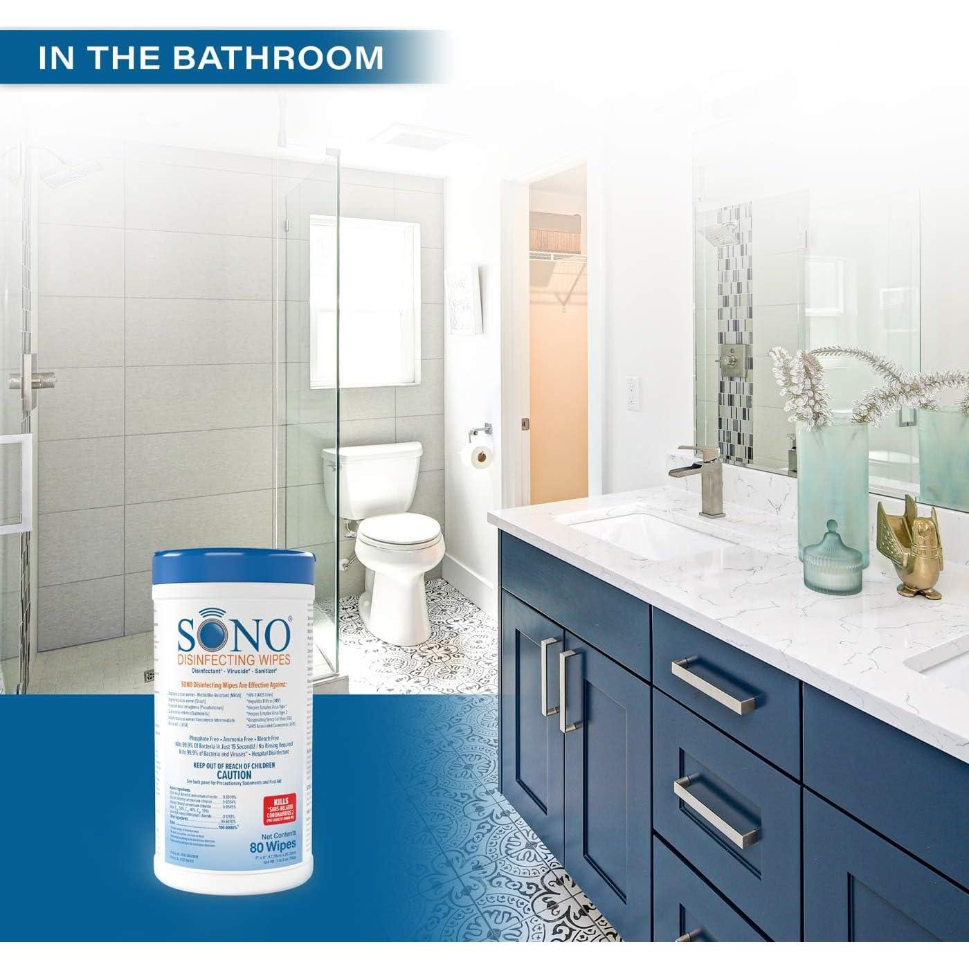 Toallitas Desinfectantes SONO 80 Unidades - Sin Alcohol y Blanqueador