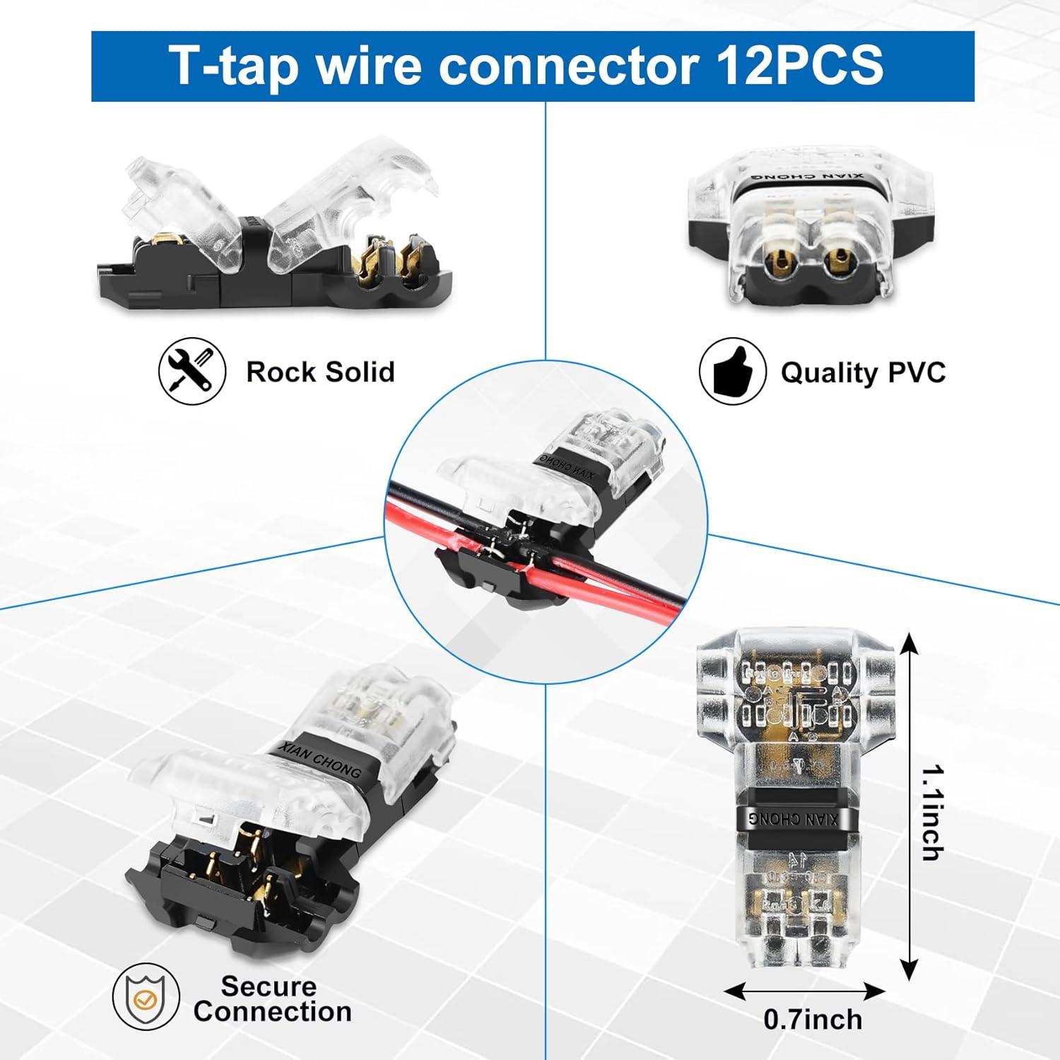 Cable de Extensión 20m 22 AWG Rifachua + 12 Conectores T Tap