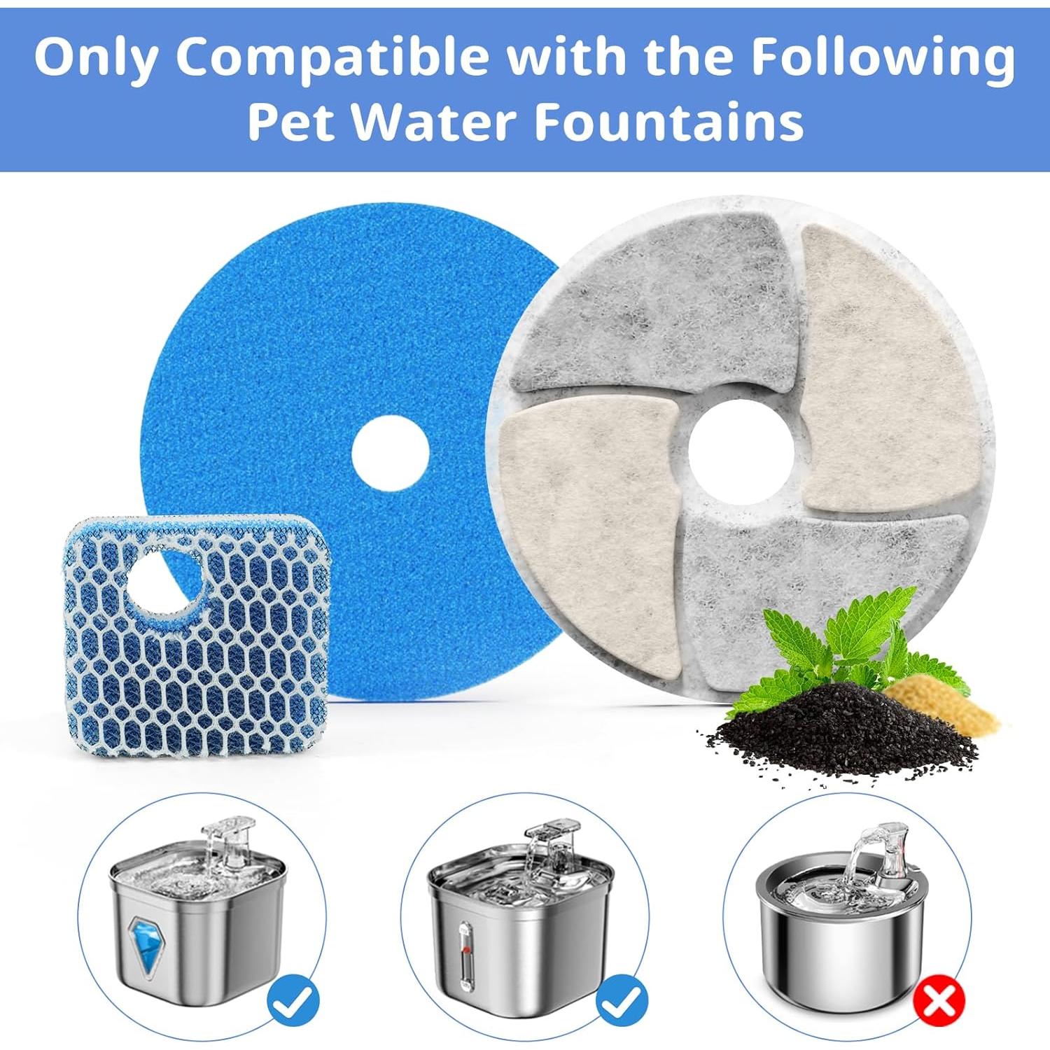 Filtros de agua para mascotas Baofum 5 unidades 10.4 cm