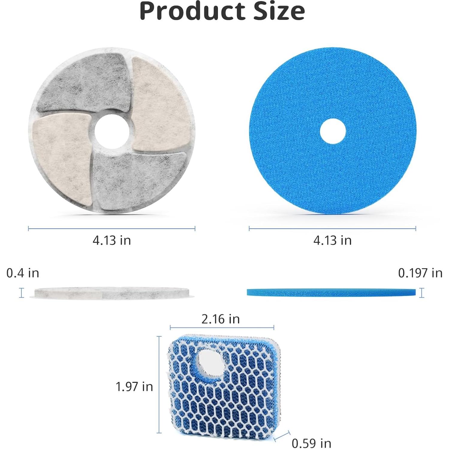Filtros de agua para mascotas Baofum 5 unidades 10.4 cm