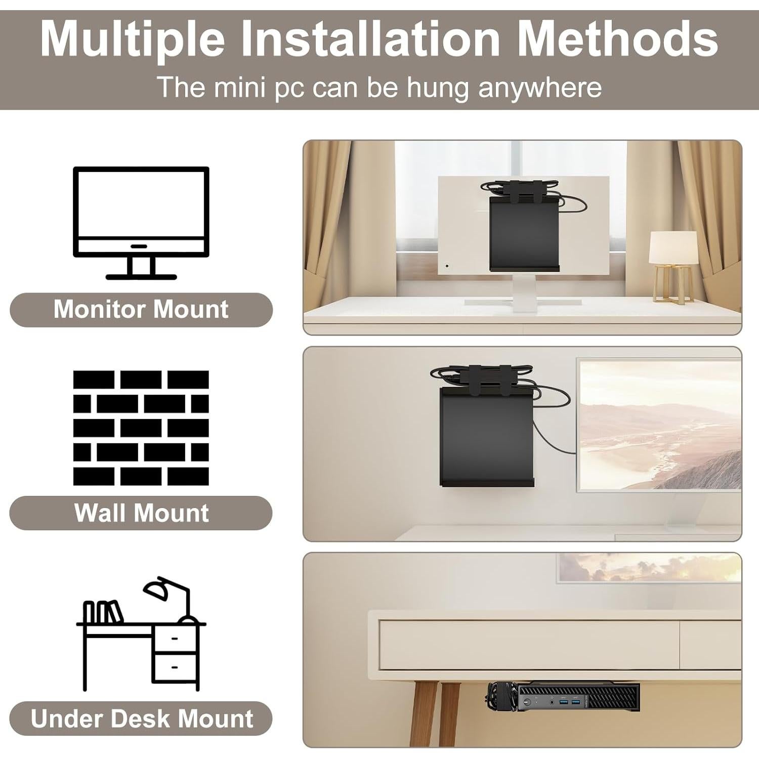 Soporte Mini PC Dell OptiPlex MFF Montaje VESA y Pared