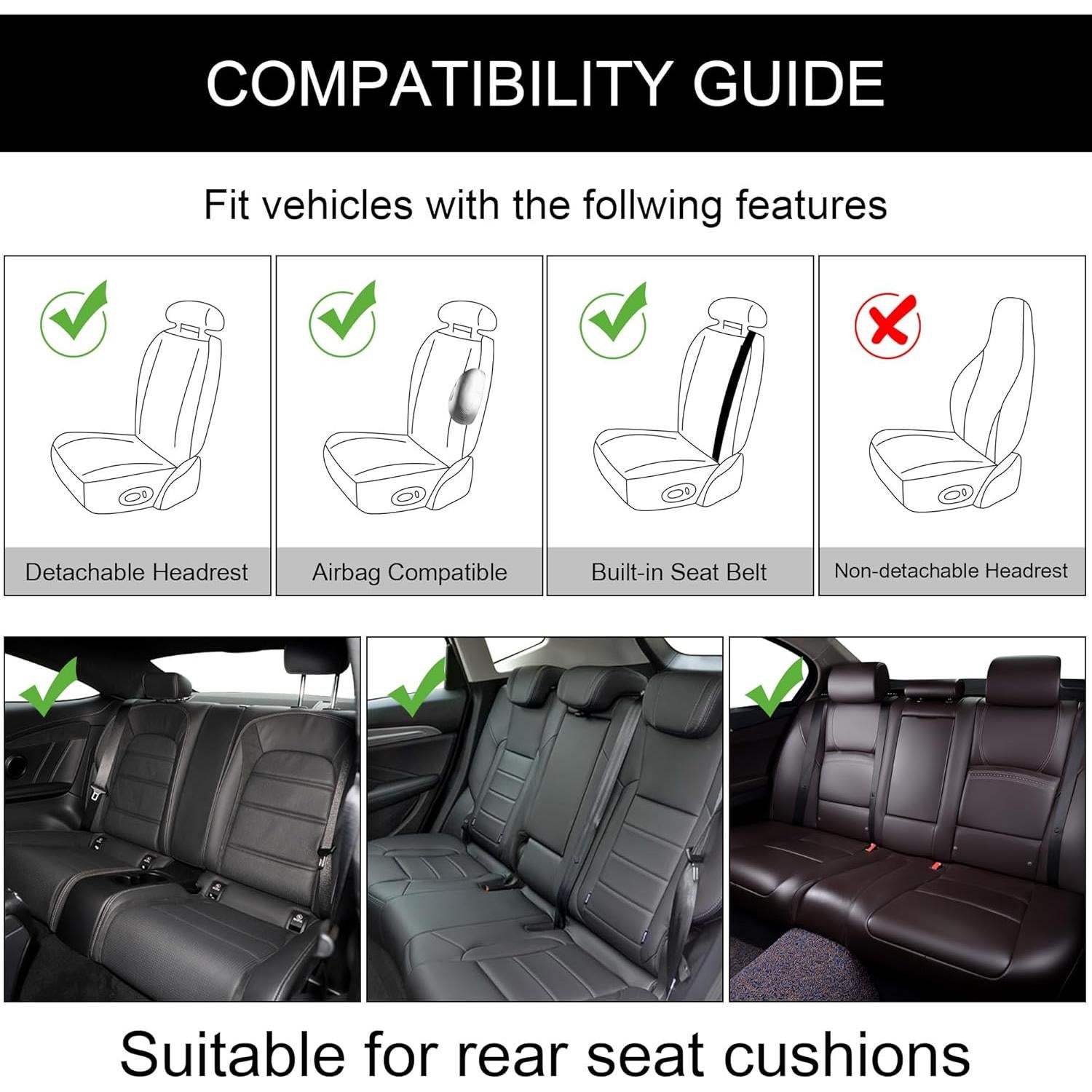 Conjunto de Fundas de Asiento para Coche BaoLL Rosa Universal