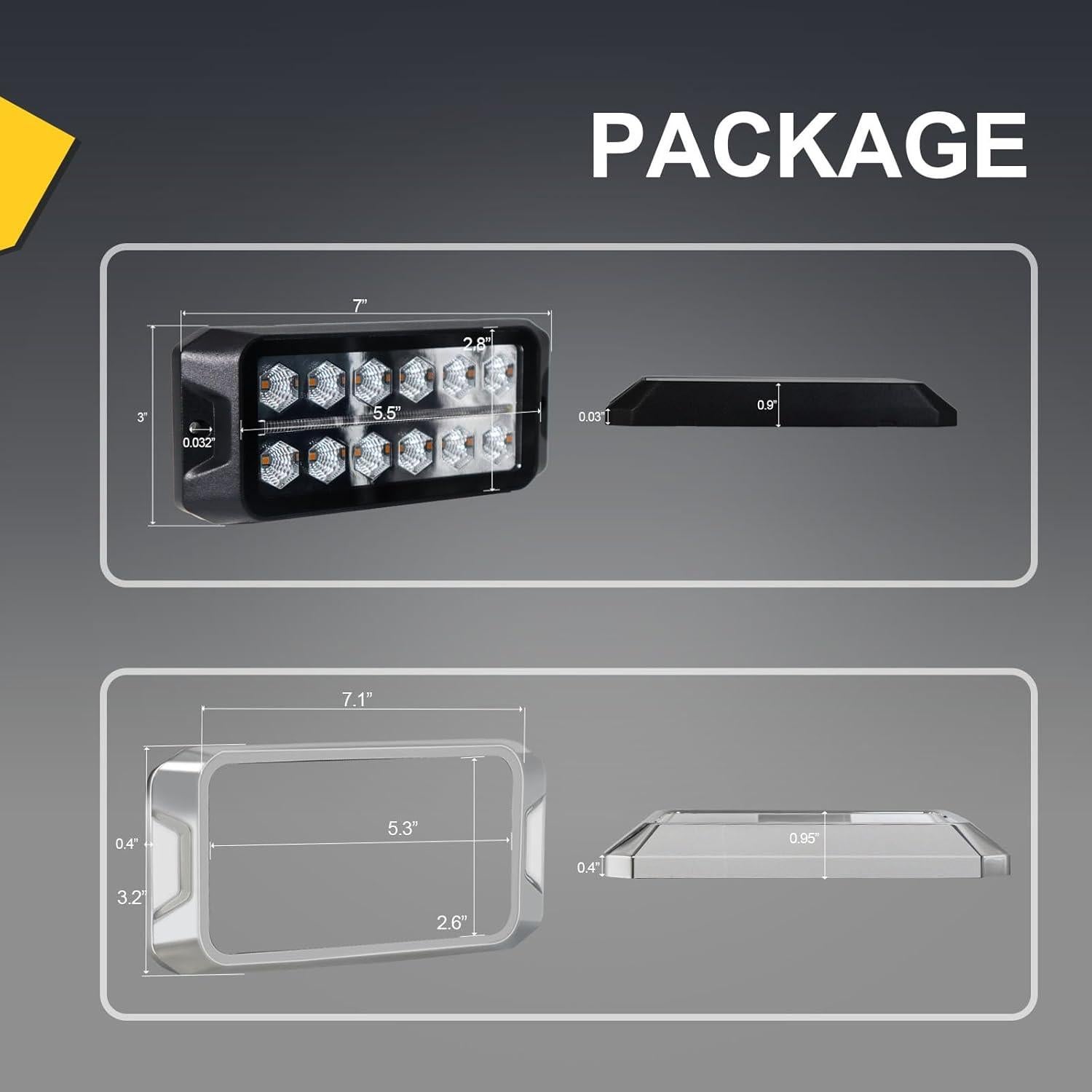 Luces Estroboscópicas Agrieyes 2 en 1 Ámbar y Roja 24V