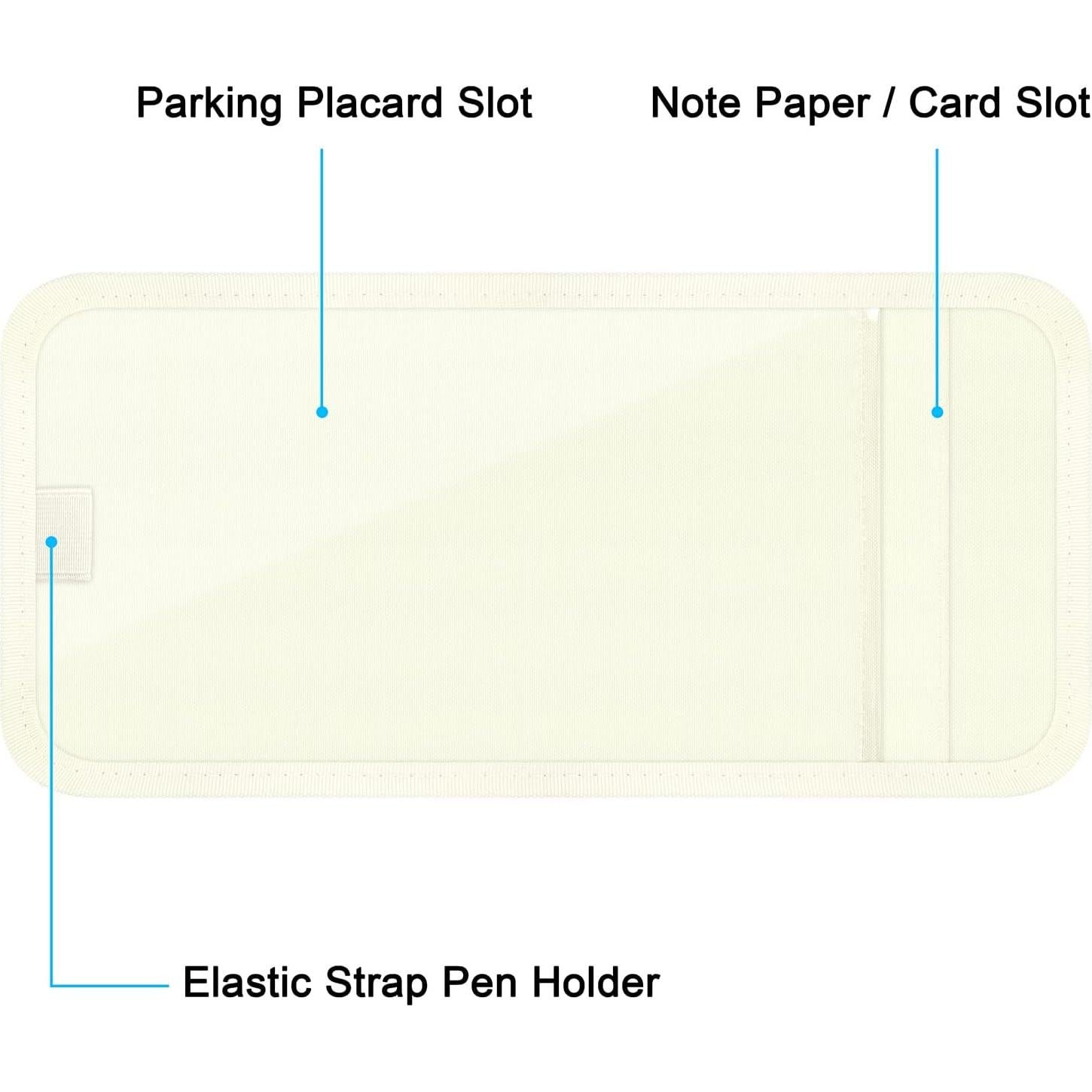Soporte de Tarjeta de Discapacidad Wisdompro para Auto - Beige