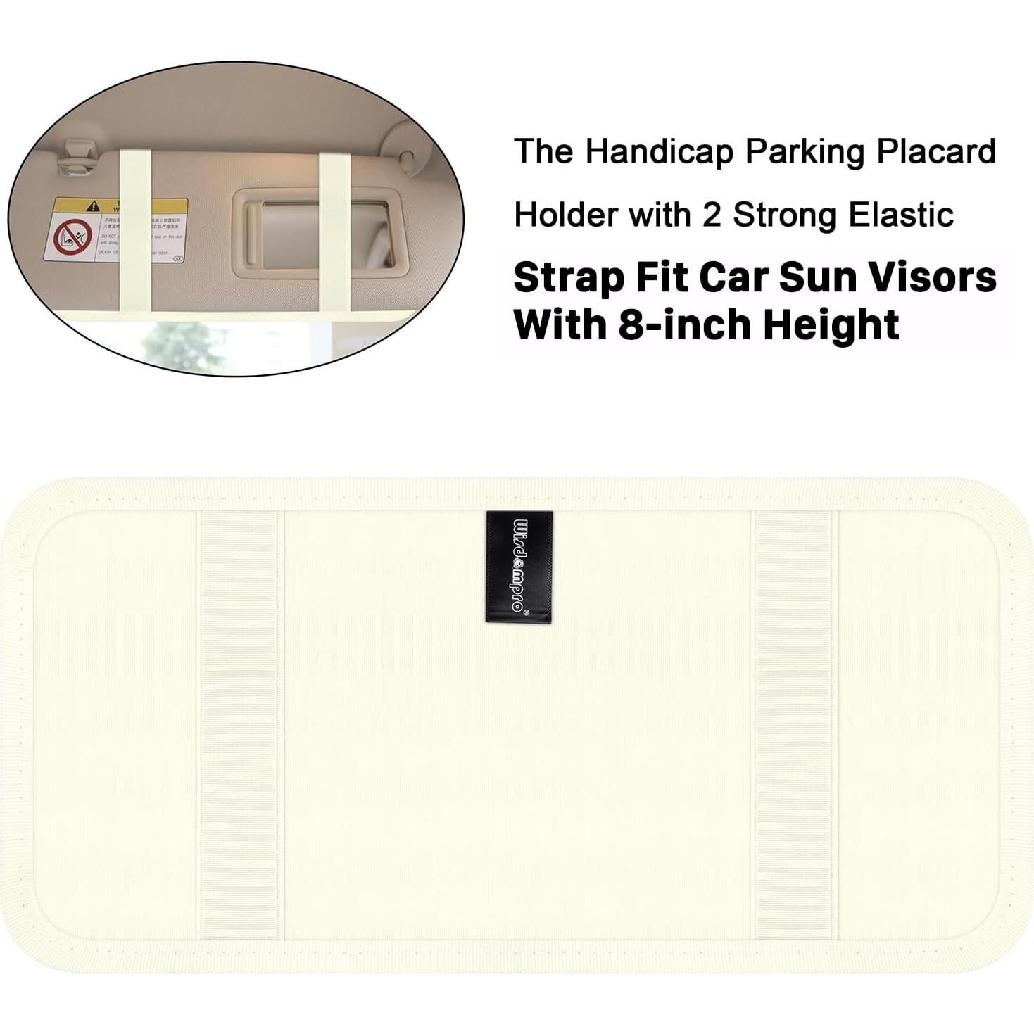 Soporte de Tarjeta de Discapacidad Wisdompro para Auto - Beige