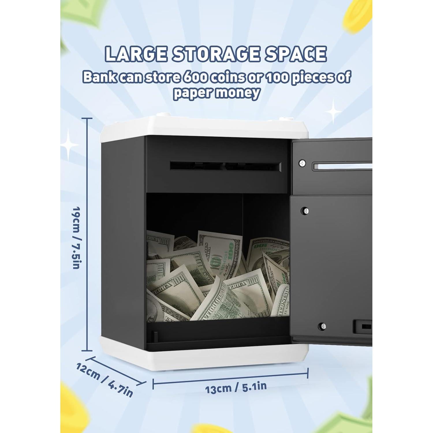 Hucha Electrónica Playsheek con Protección de Contraseña - Negro