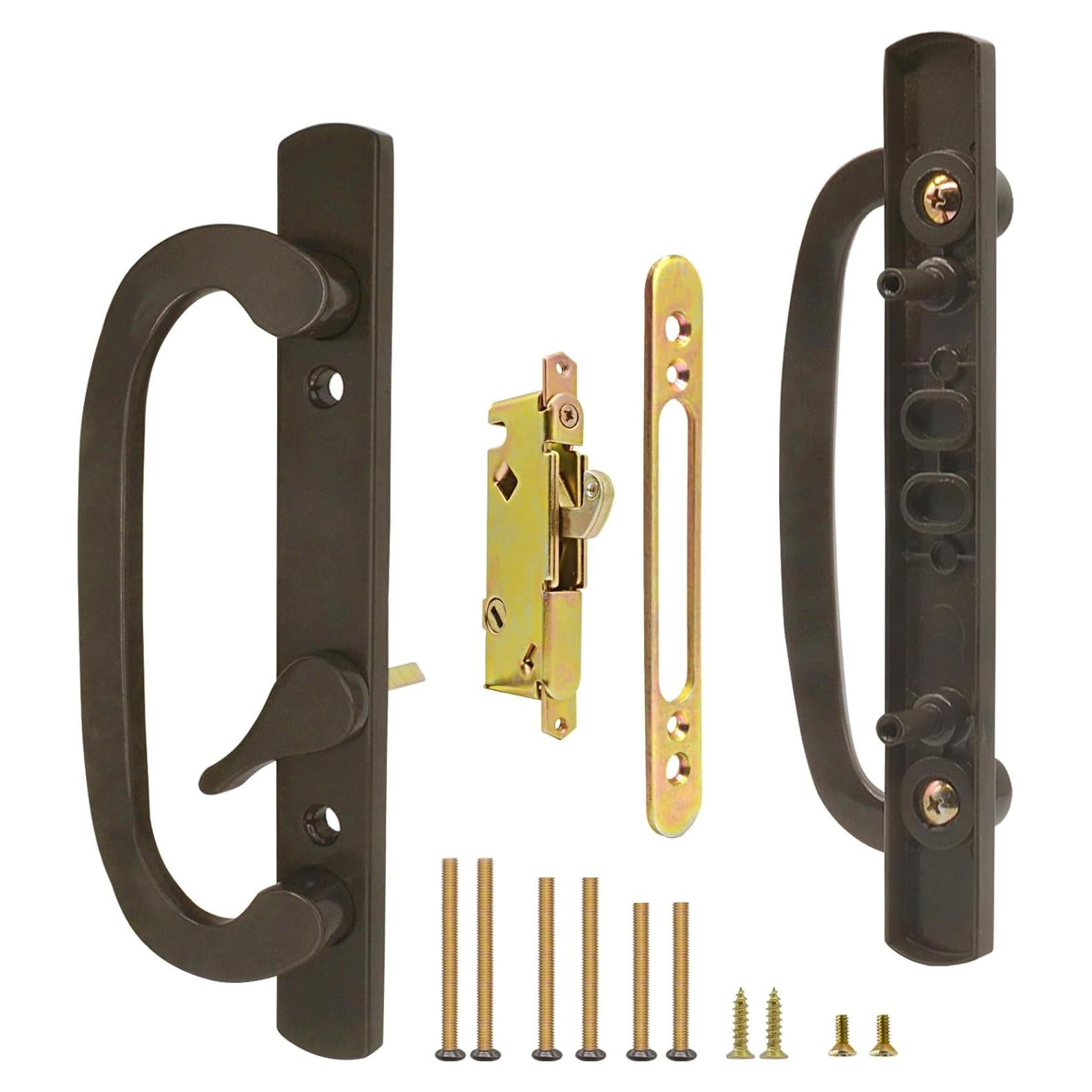 Juego de Manijas de Puerta Deslizante Eockatoo con Cerradura Negra