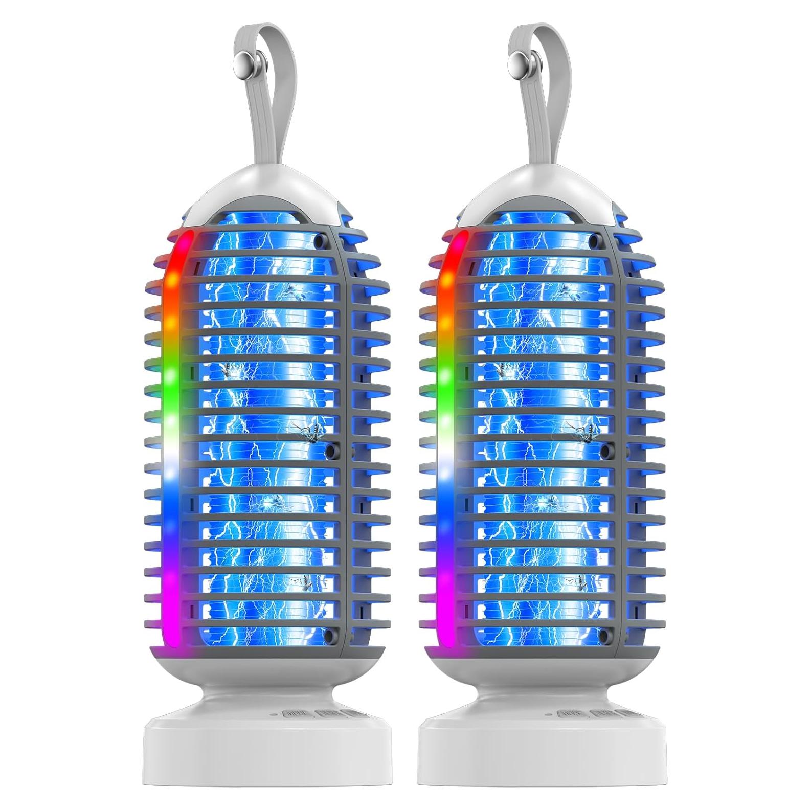 Asesino de Mosquitos Eléctrico Recargable 3000V con Luz LED