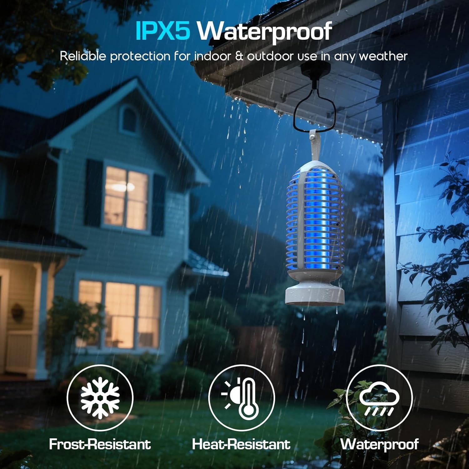 Asesino de Mosquitos Eléctrico Recargable 3000V con Luz LED