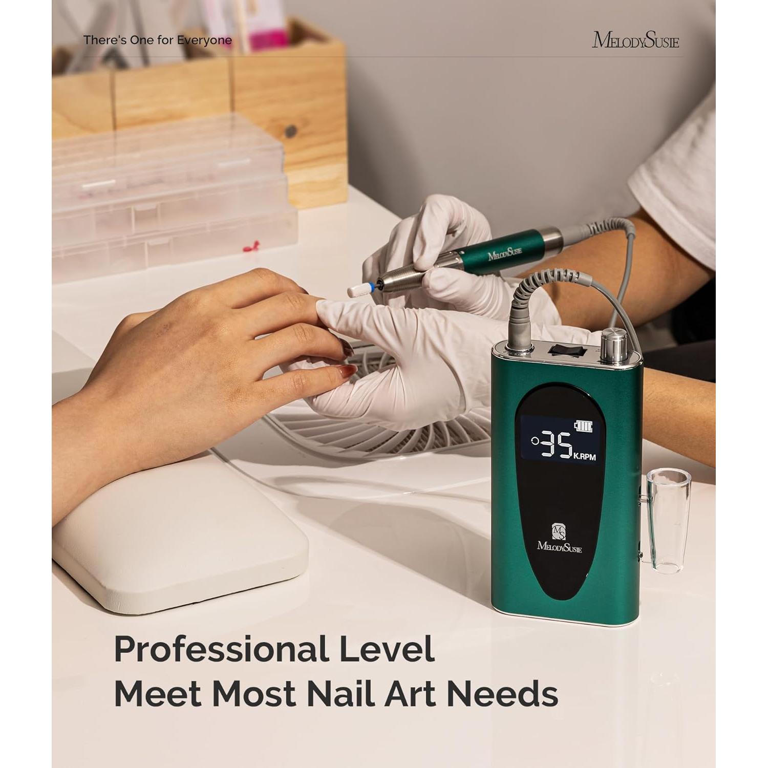 Taladro de Uñas Inalámbrico MelodySusie MM400C 35000 RPM Verde