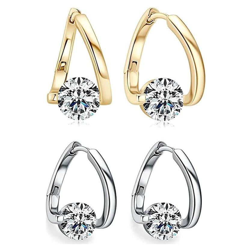 Pendientes de Germanio Halolux Lymphvity para Mujeres - Oro y Plata