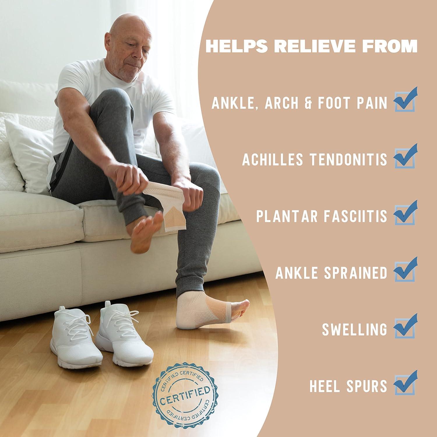 Calcetines de compresión Keskale para tobillo sin punta - 3 pares - Beige - T. Pequeño