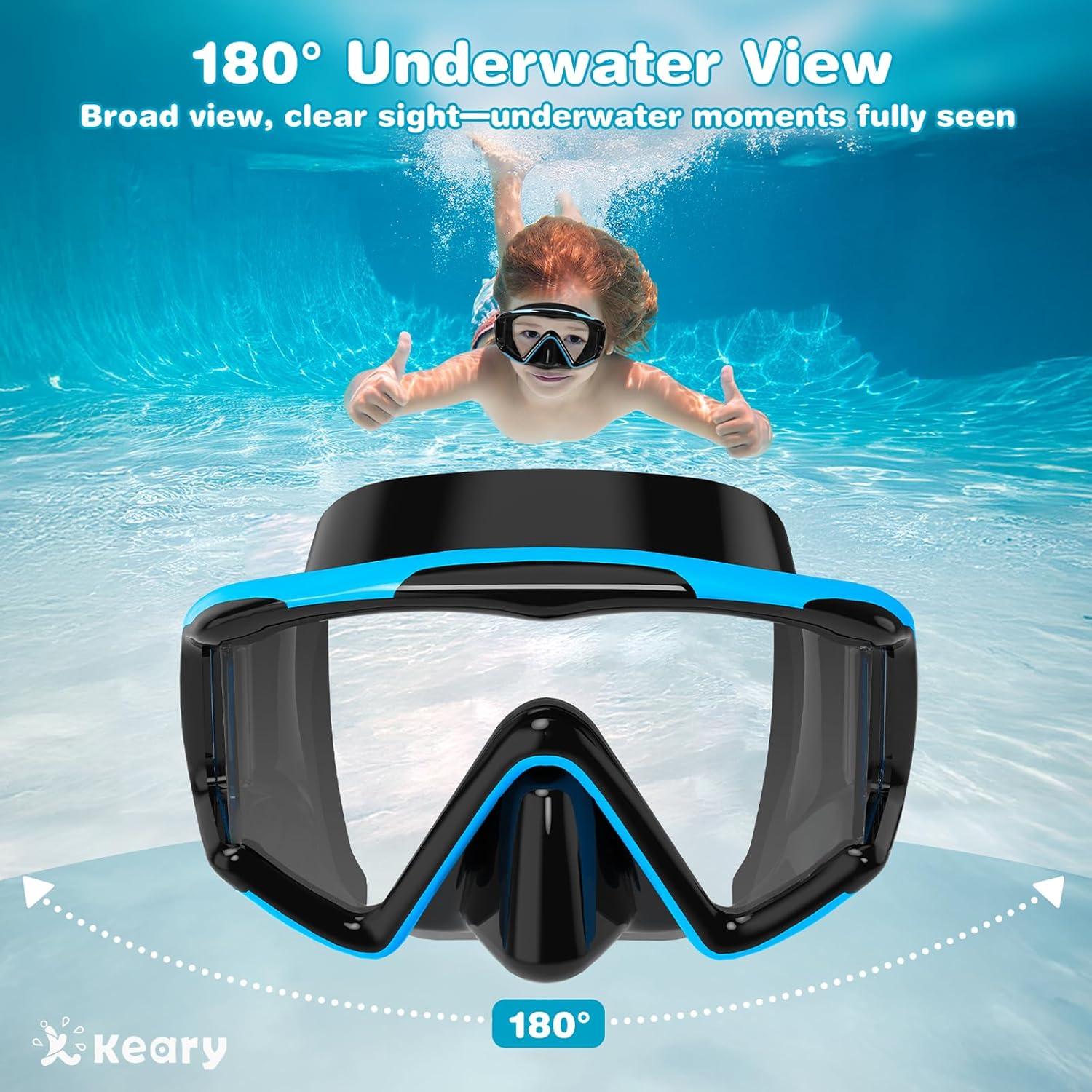 Gafas de natación para niños Keary 3 ventanas anti-vaho 6-16 años