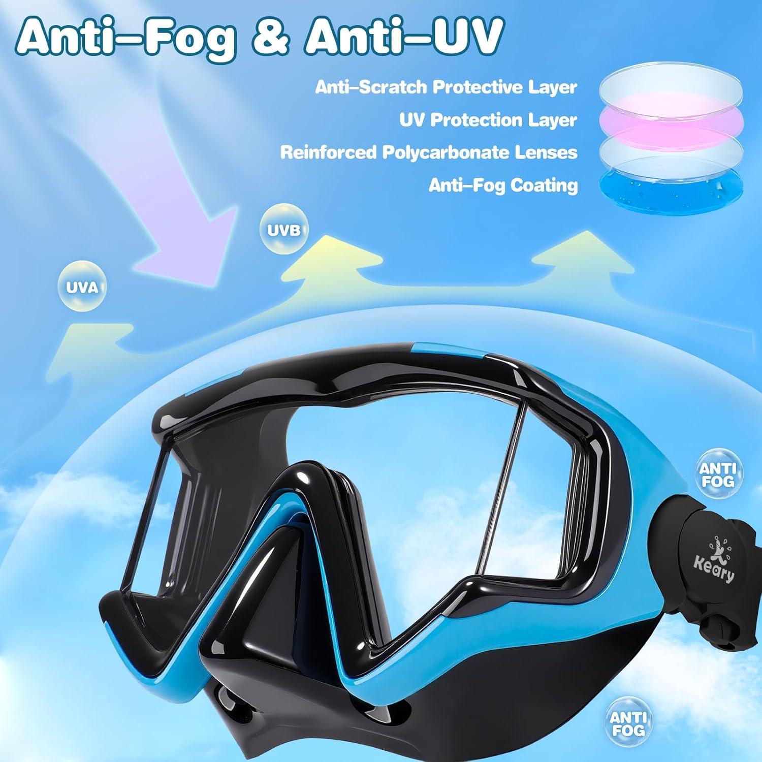 Gafas de natación para niños Keary 3 ventanas anti-vaho 6-16 años