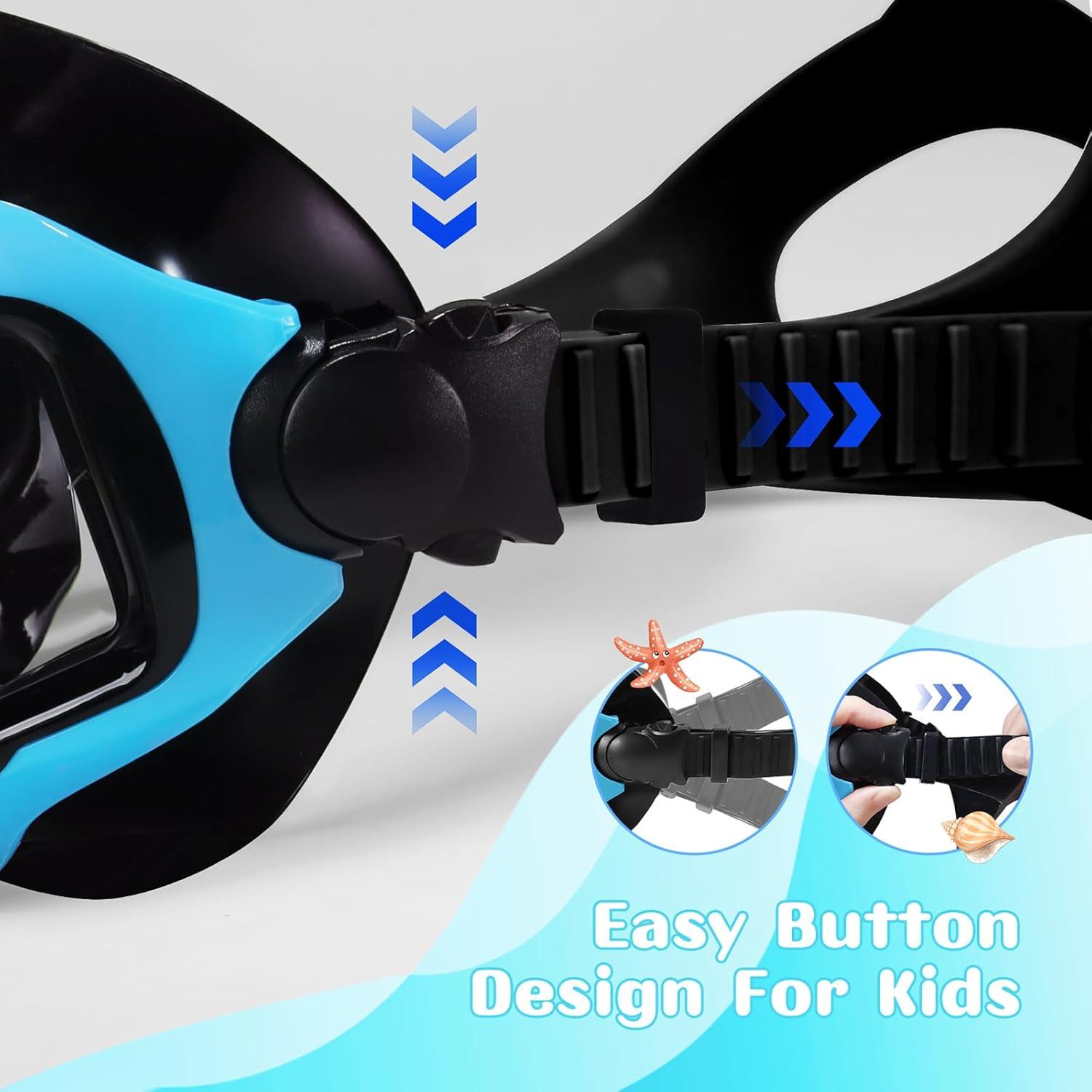 Gafas de natación para niños Keary 3 ventanas anti-vaho 6-16 años