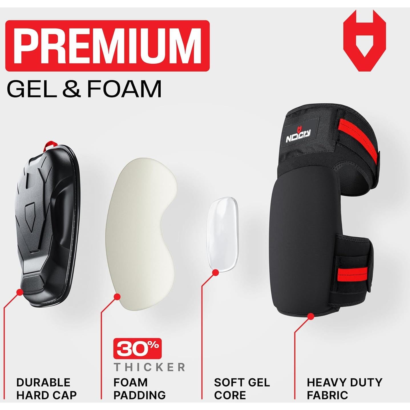 Rodilleras Profesionales NoCry GelGuard Pro con Soporte Tobillo