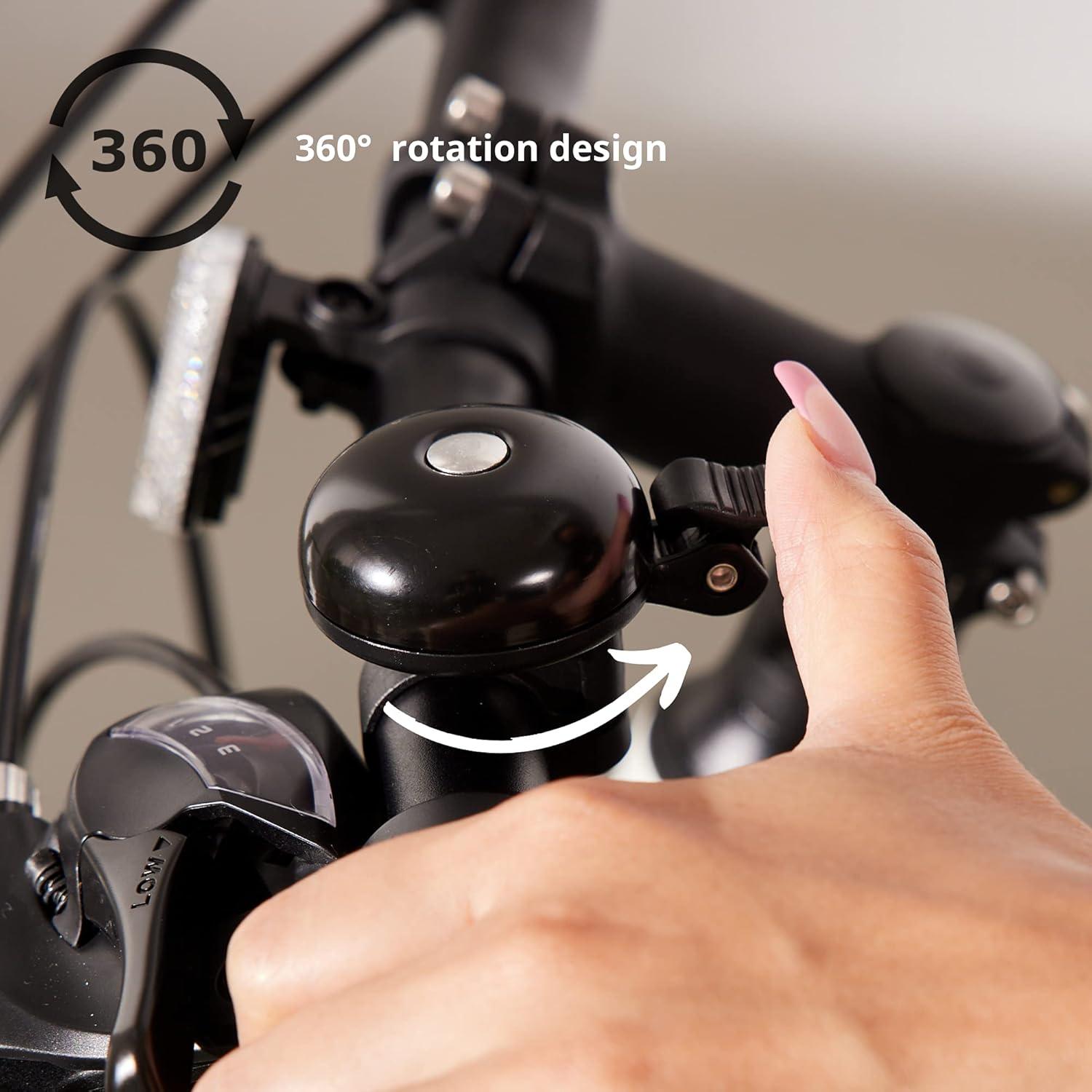 Campana de Bicicleta N+1 Negra 85dB para Manillar 22.2mm