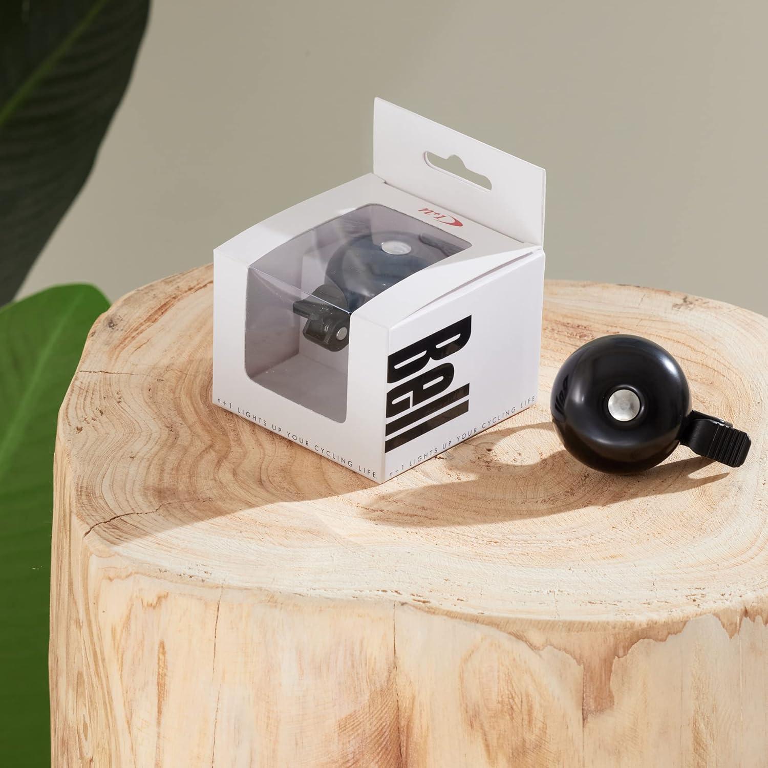 Campana de Bicicleta N+1 Negra 85dB para Manillar 22.2mm