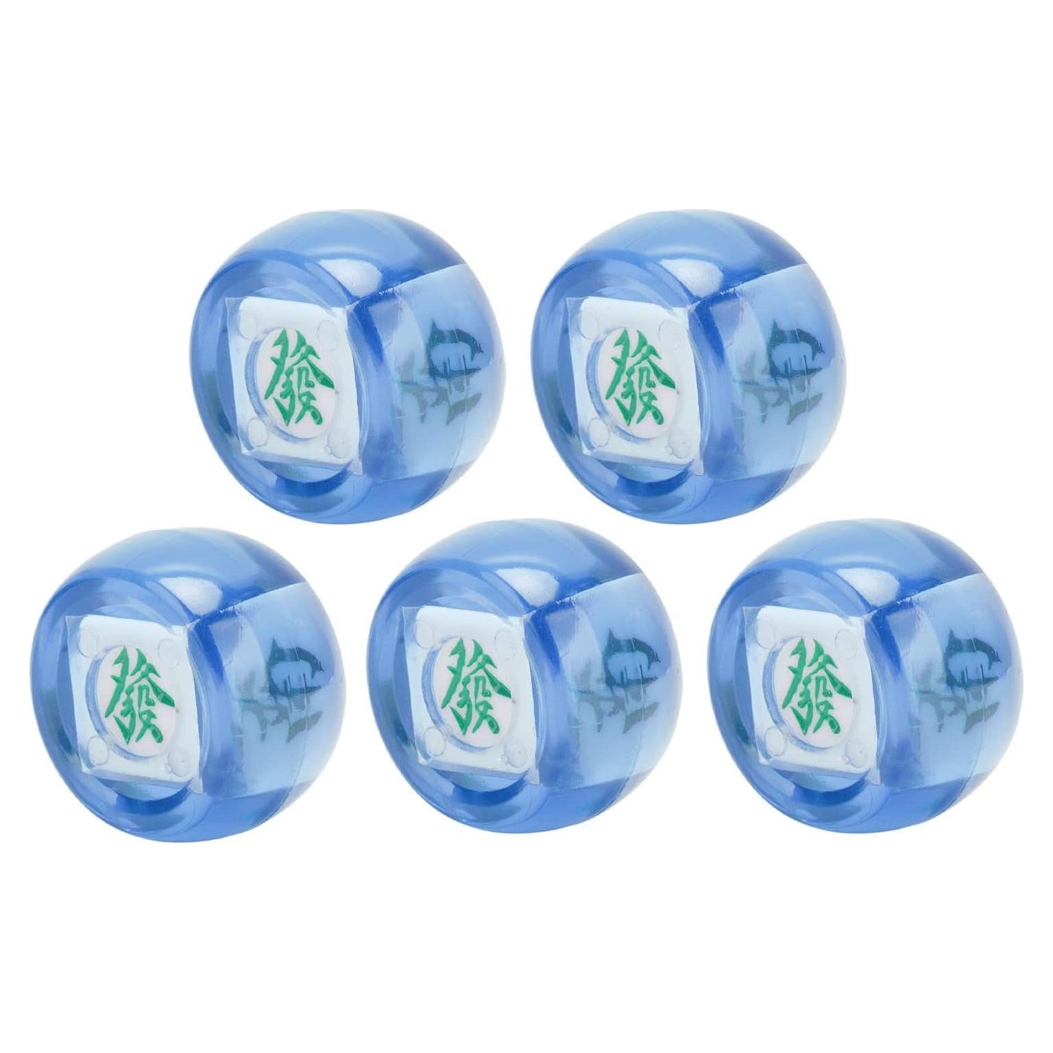 Dados de Mahjong RiToEasysports 5 Piezas Azul Transparente