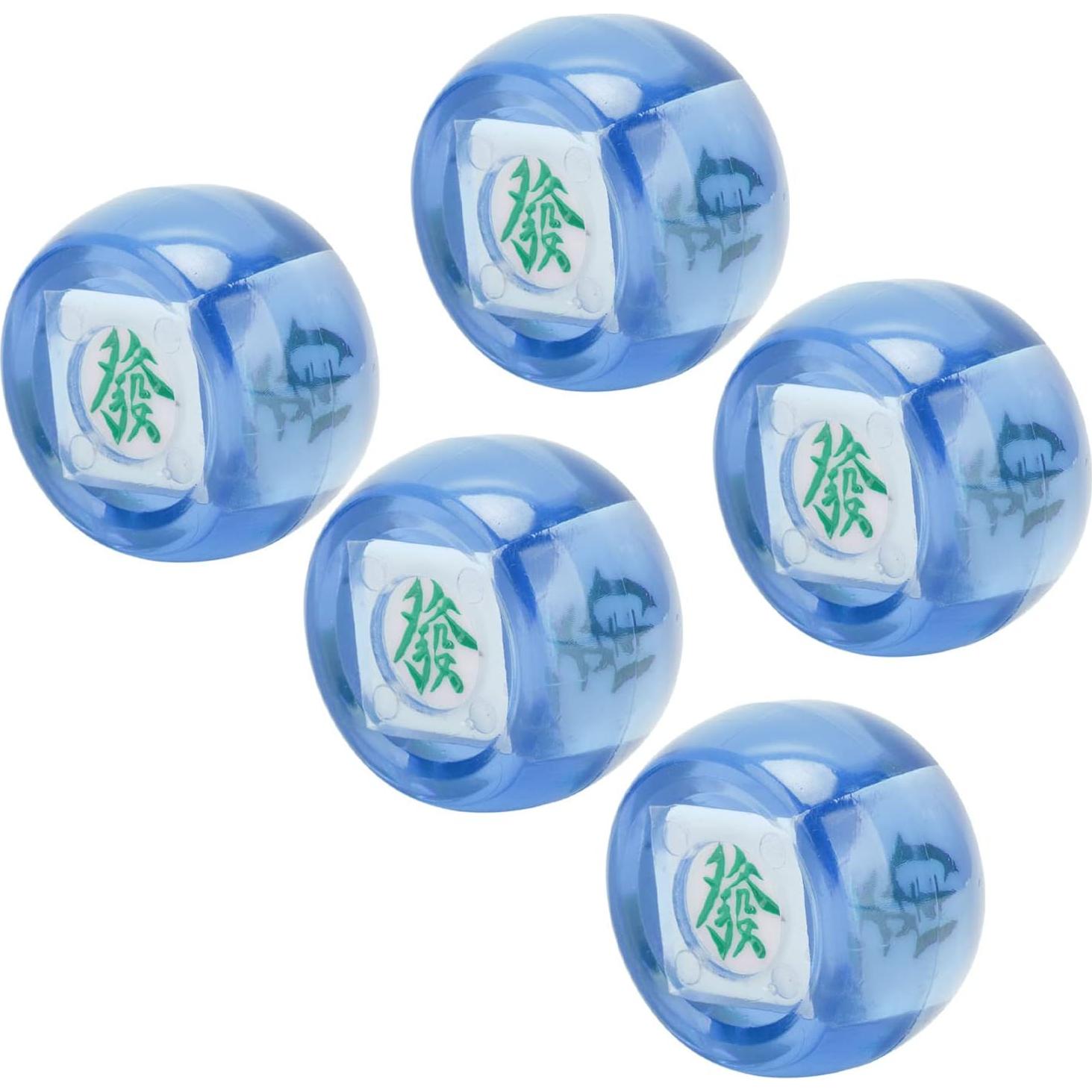 Dados de Mahjong RiToEasysports 5 Piezas Azul Transparente