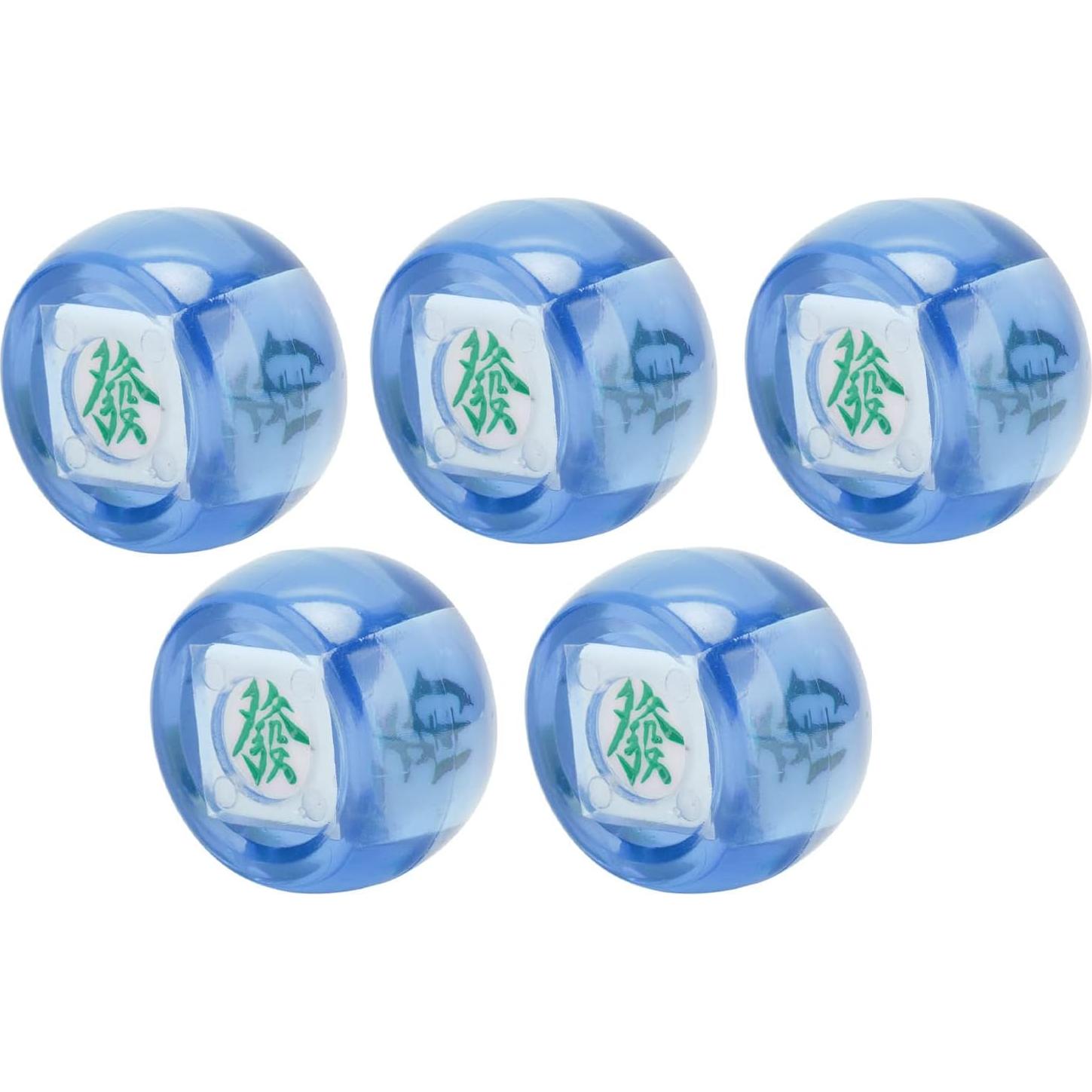 Dados de Mahjong RiToEasysports 5 Piezas Azul Transparente