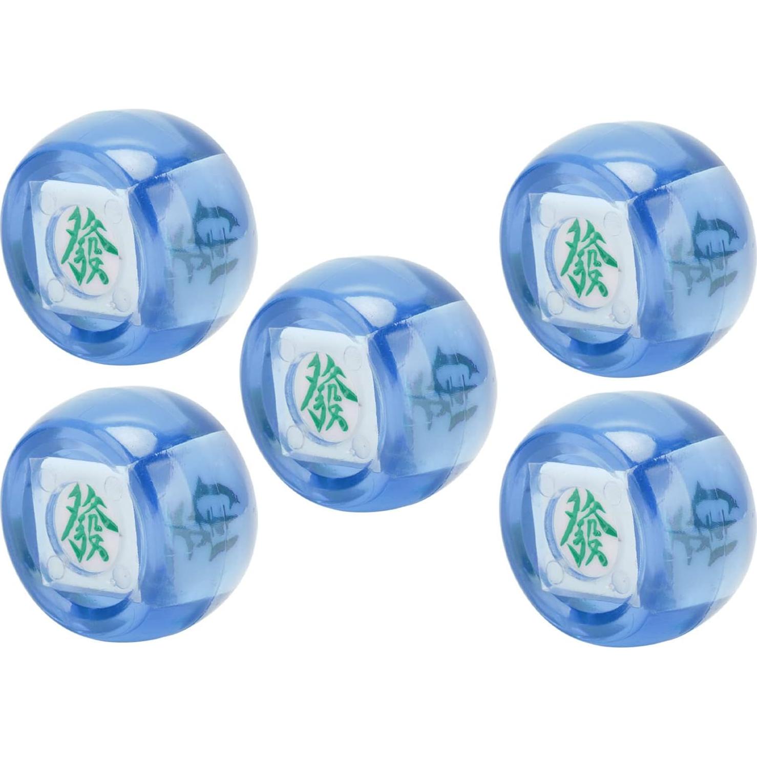 Dados de Mahjong RiToEasysports 5 Piezas Azul Transparente