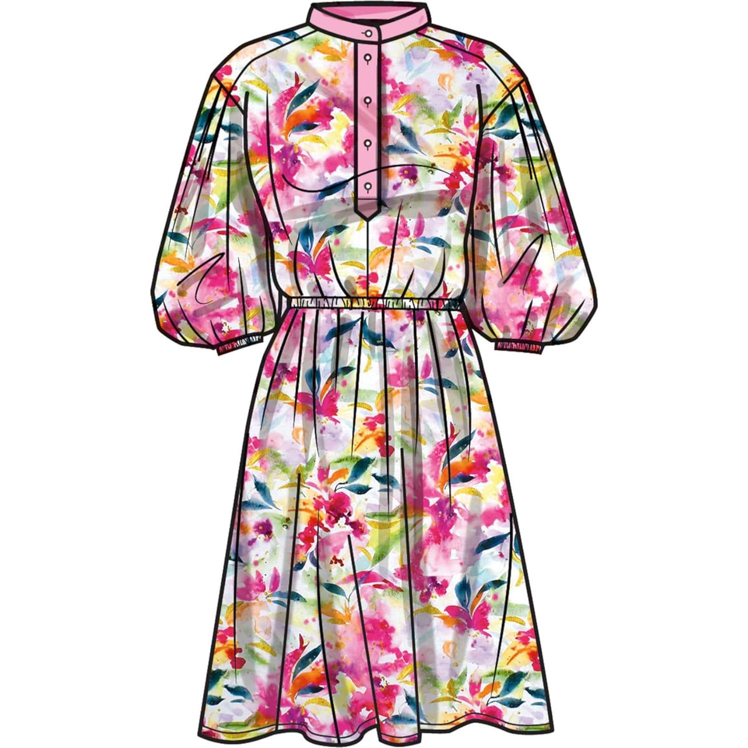 Patrón de Costura Simplicity S9888 para Vestido Camisa Tallas 6-14