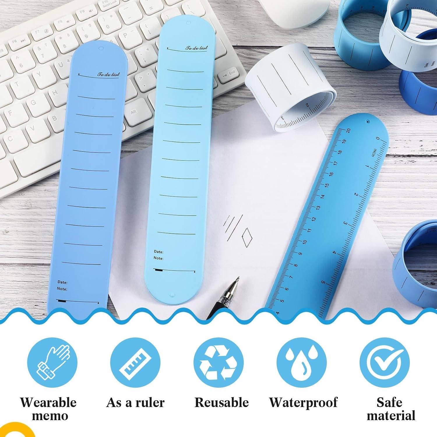 Pulseras Escribibles Gemscream 12 Pcs Silicona Azul 23.8x4.5cm