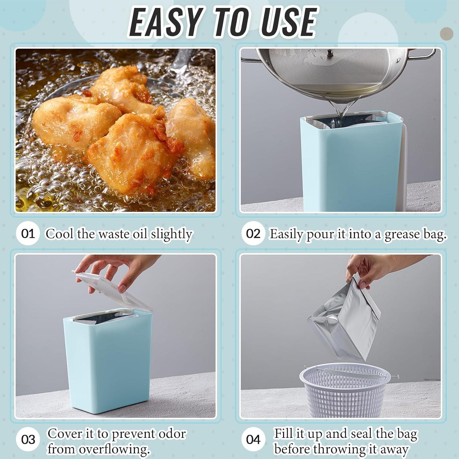 Conjunto de 26 Contenedores de Grasa Hushee Azul con 25 Forros