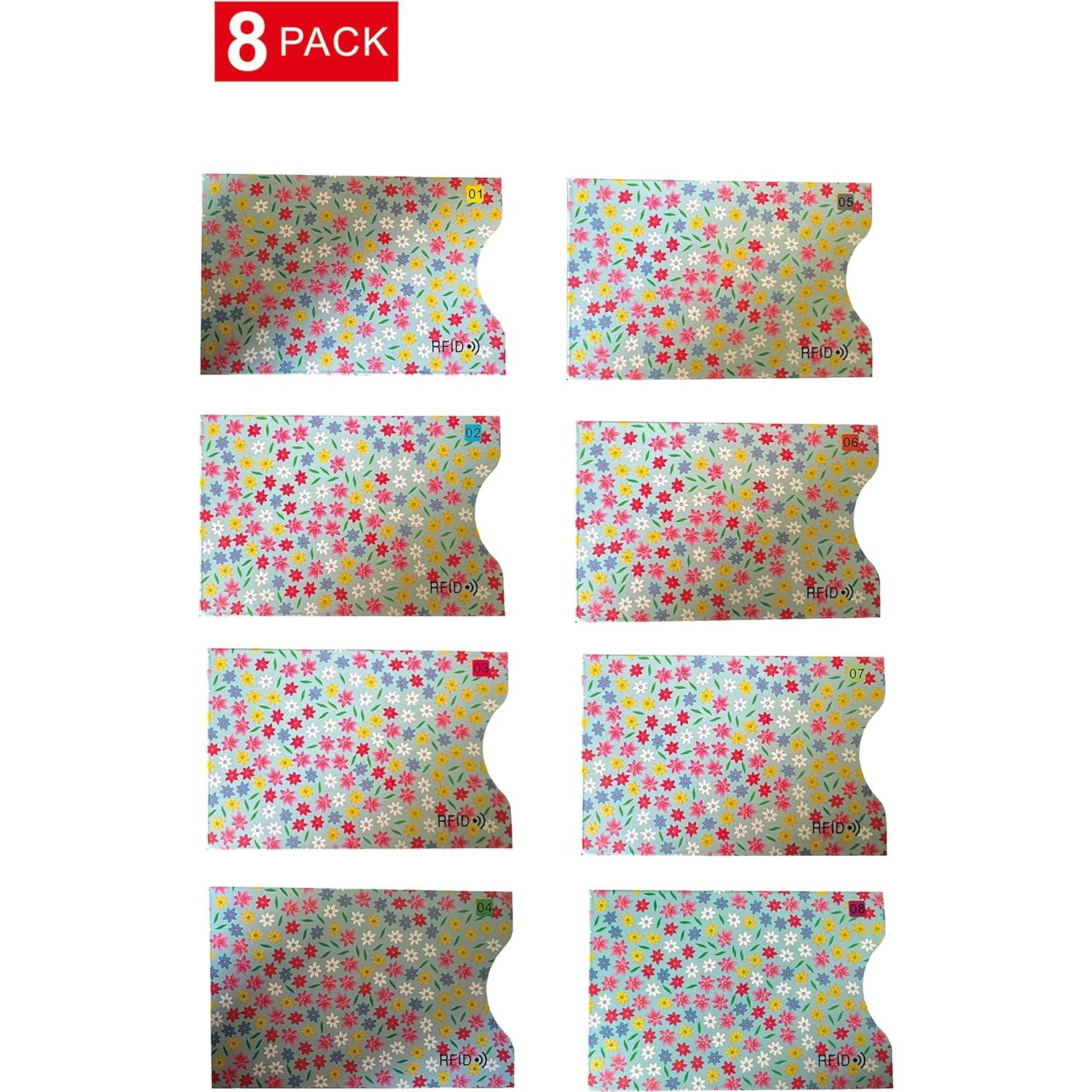 8 Fundas de Tarjeta de Crédito RFID Bloqueadoras Verde