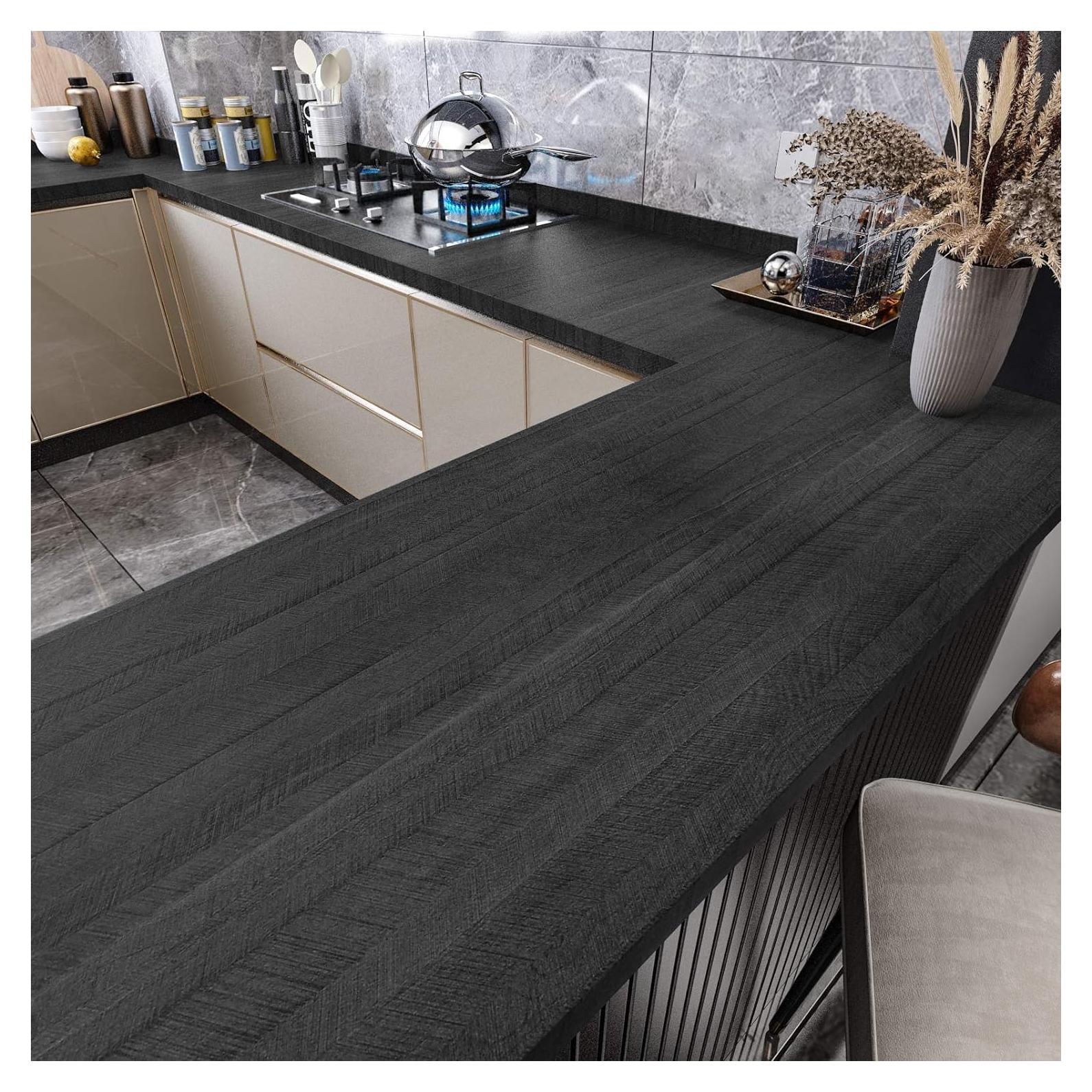 Papel Contacto Autoadhesivo WESTICK Madera Negra 30.48x198.12cm