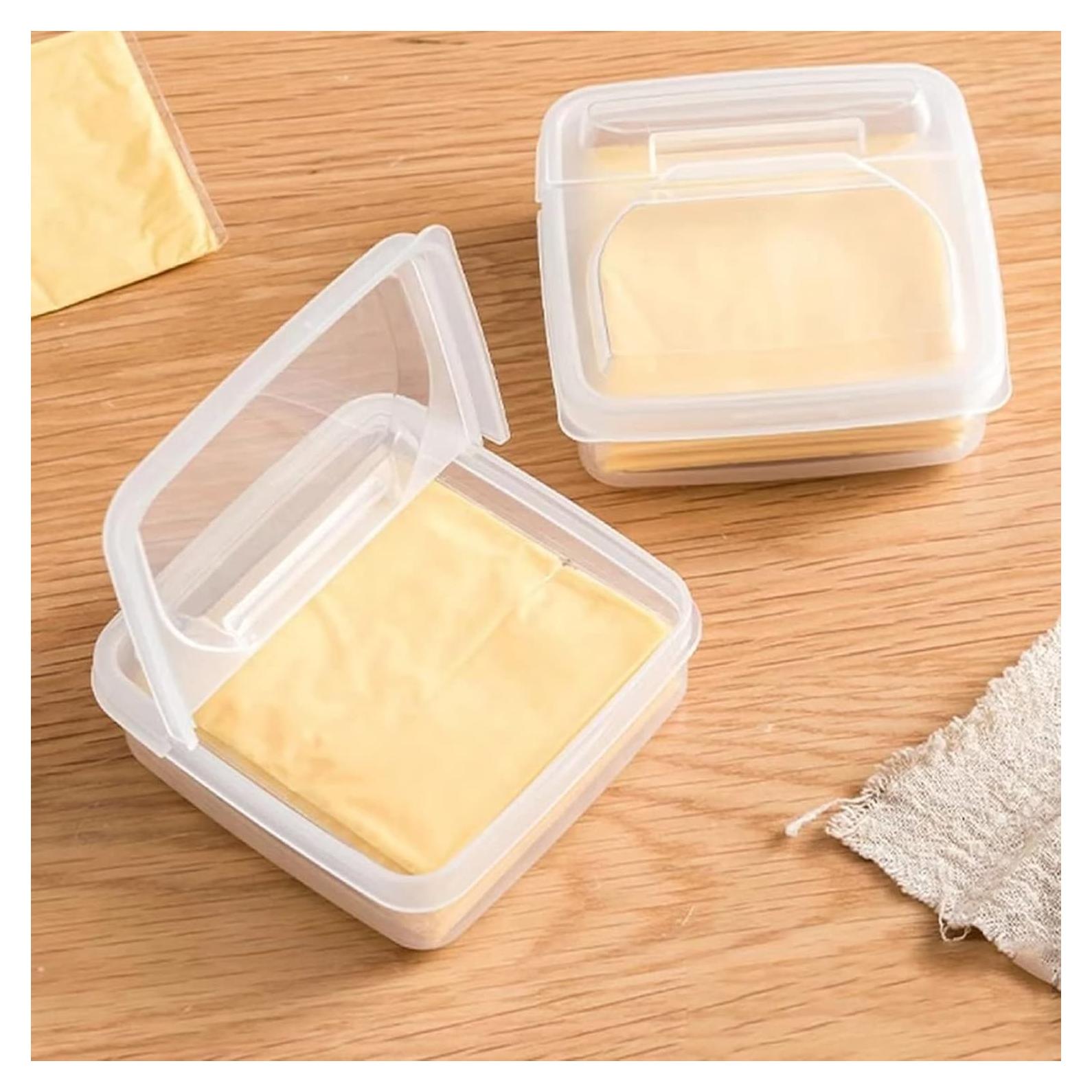 Contenedor de Almacenamiento de Queso 2 Piezas Plástico Transparente