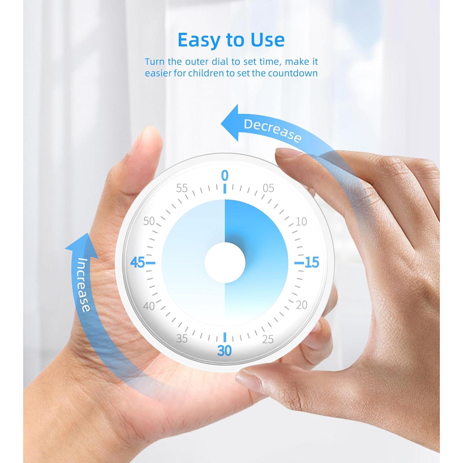 Temporizador Visual Rosenpatio 60 Minutos Sin Tic Tac Azul