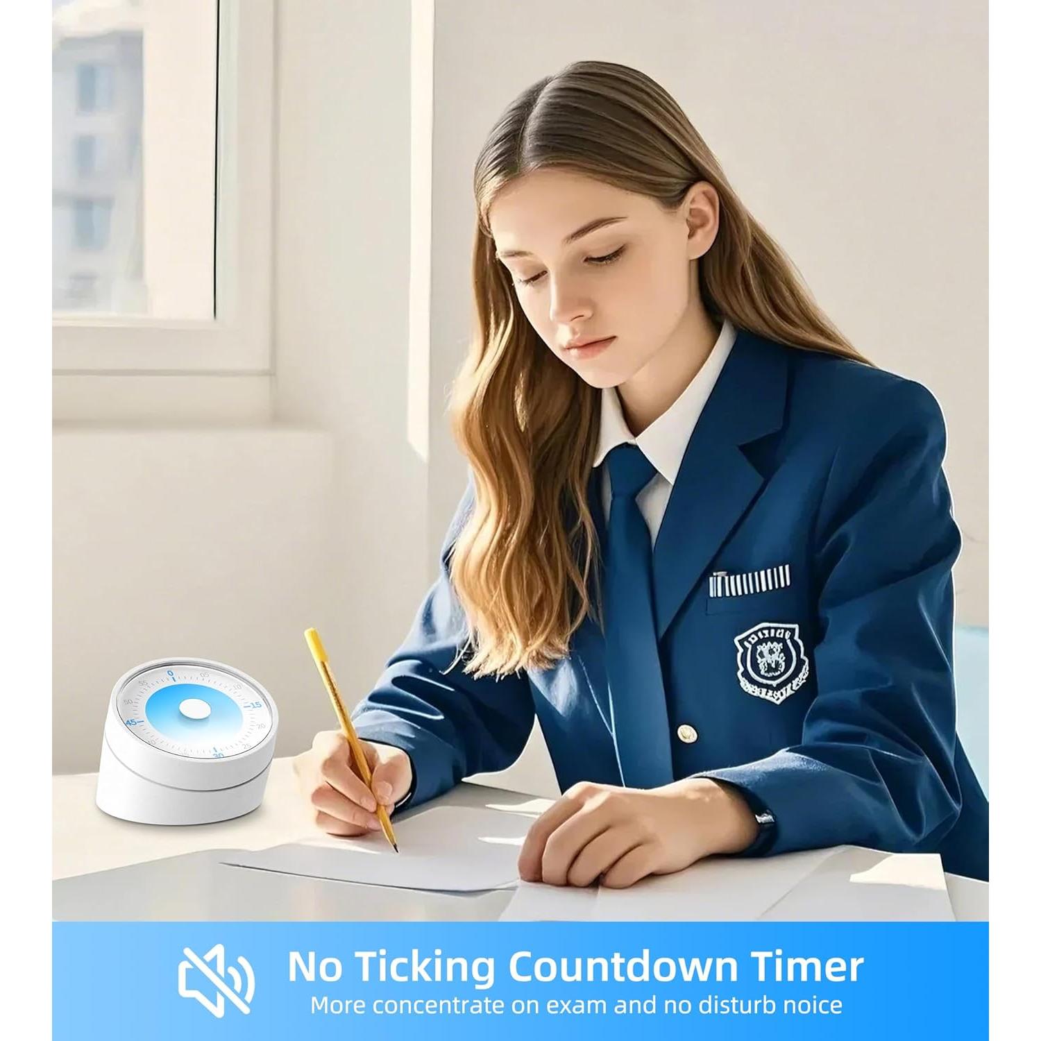 Temporizador Visual Rosenpatio 60 Minutos Sin Tic Tac Azul