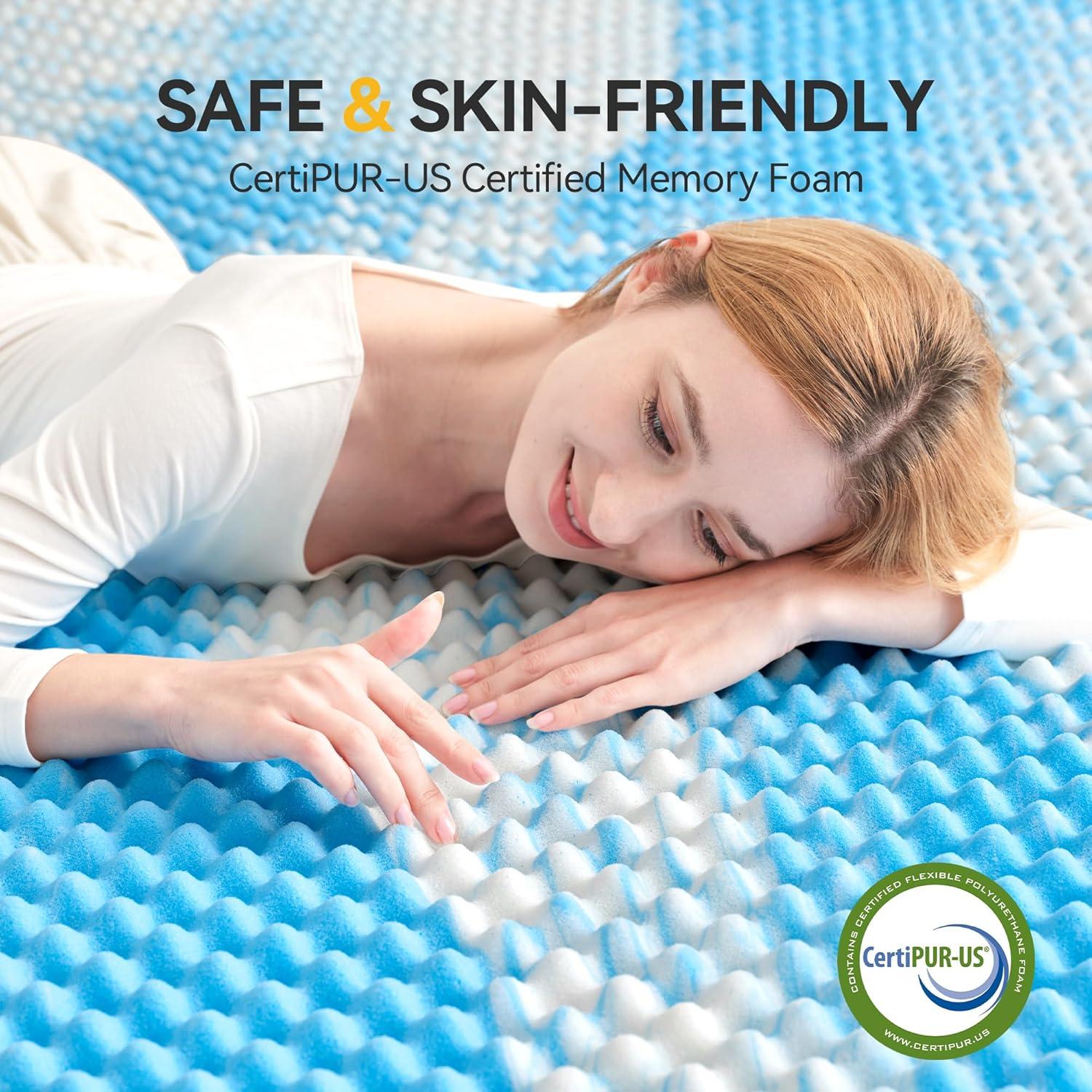 Colchón Viscoelástico SINWEEK 5.08 cm Individual Azul