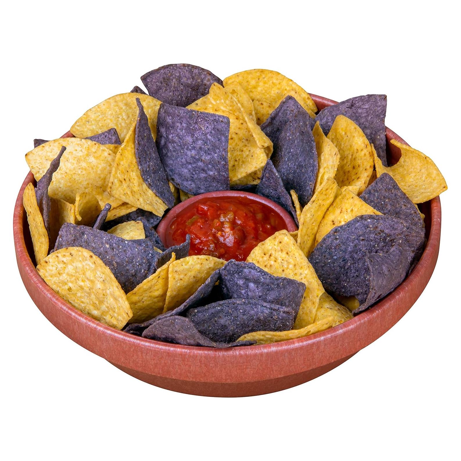 Tazón de Chips y Salsa Nostalgia 25.4 cm Marrón Apto Lavavajillas