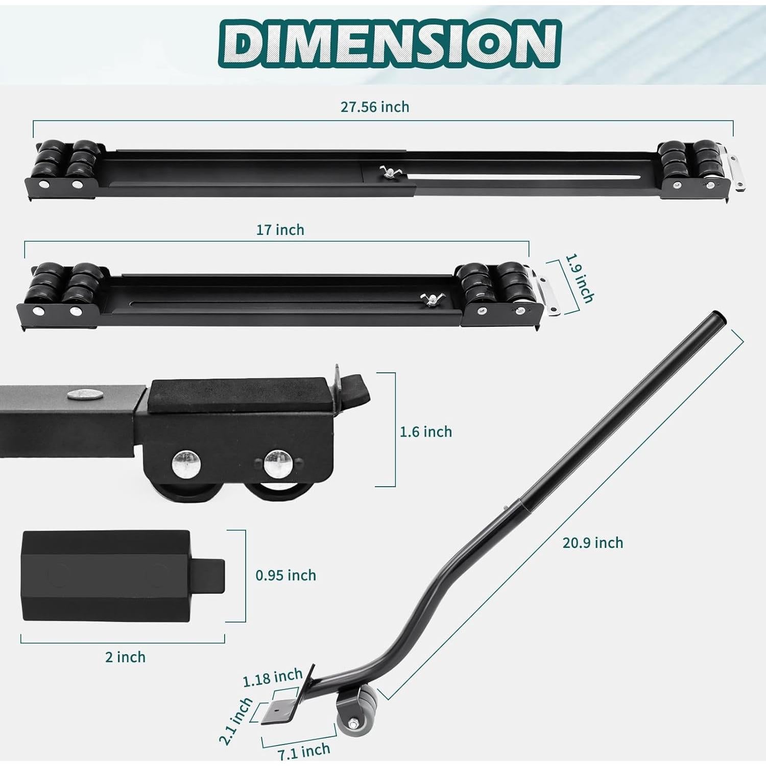Rodillos para Muebles Majhulla Ajustables con Frenos 43-70cm