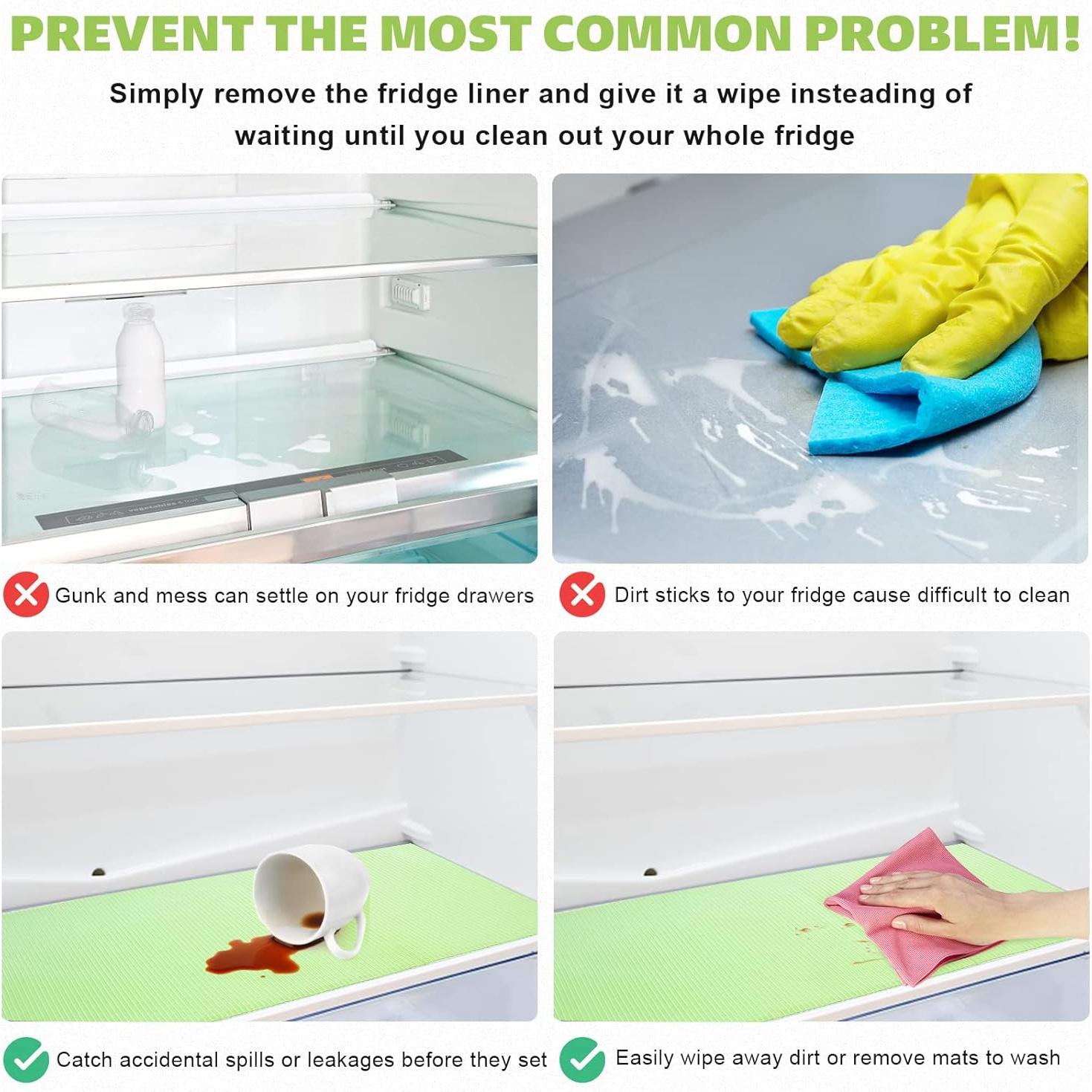 16 Forros de Refrigerador Lavables Shinywear Antideslizantes