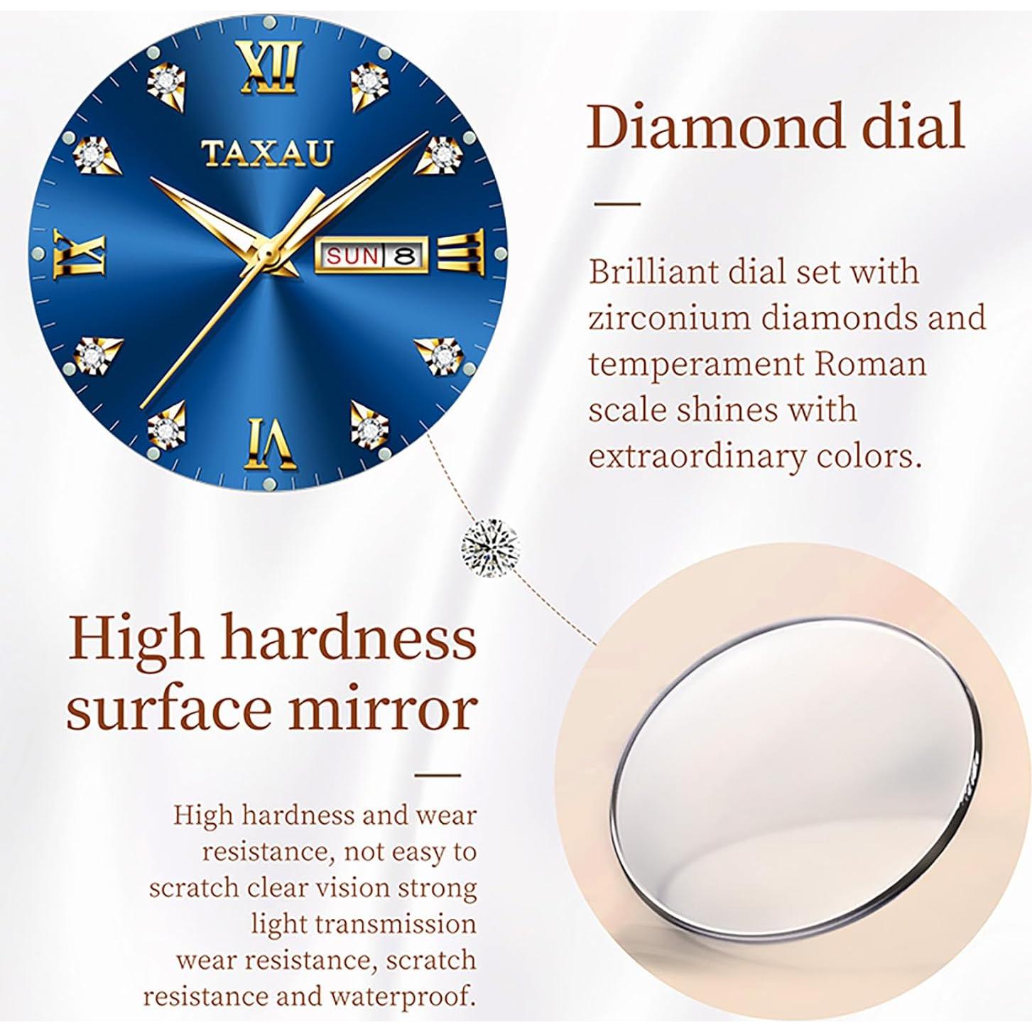 Reloj de Vestido Taxau Dama Acero Inoxidable Impermeable