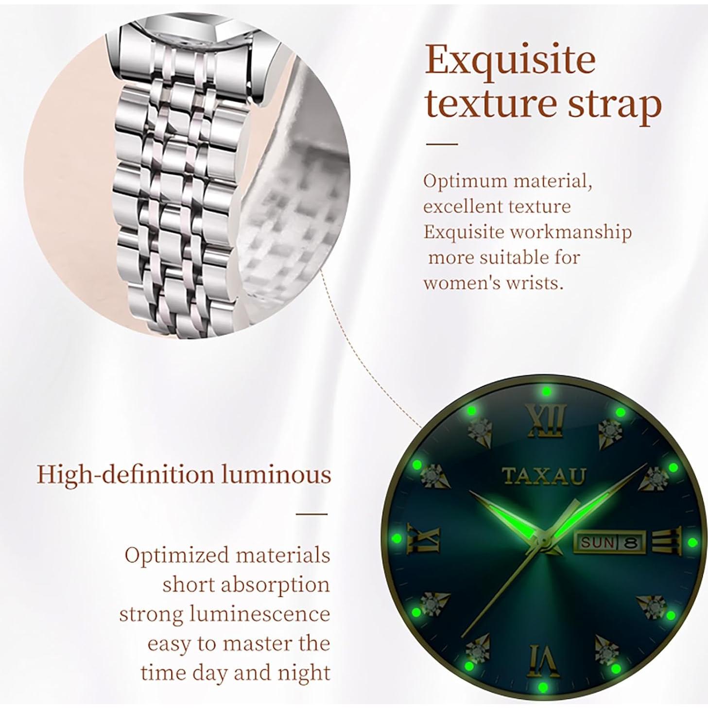 Reloj de Vestido Taxau Dama Acero Inoxidable Impermeable