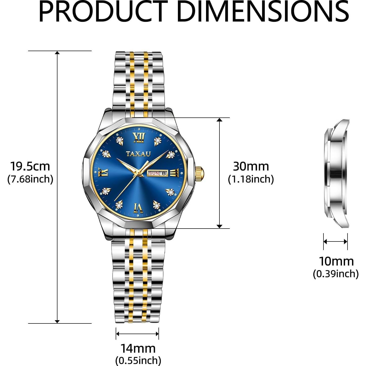 Reloj de Vestido Taxau Dama Acero Inoxidable Impermeable