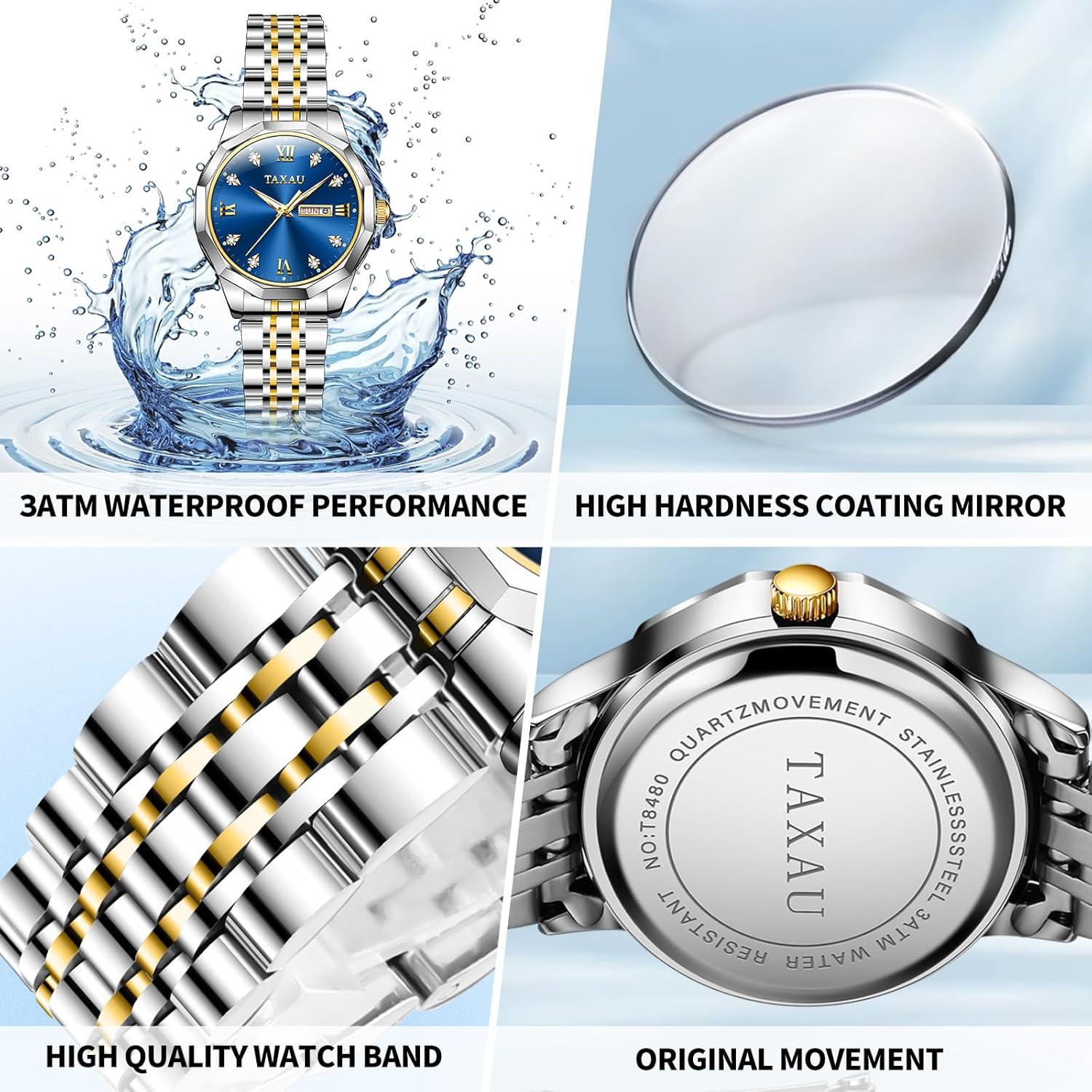 Reloj de Vestido Taxau Dama Acero Inoxidable Impermeable