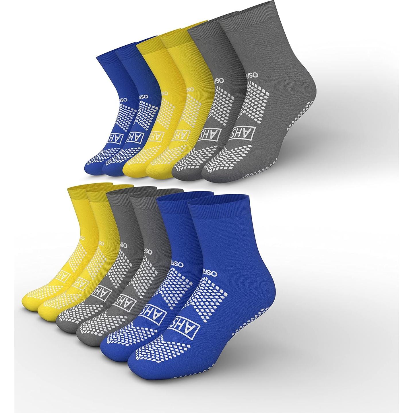 Calcetines Antideslizantes AHS - Talla Única, 48 Pares, Colores Variados