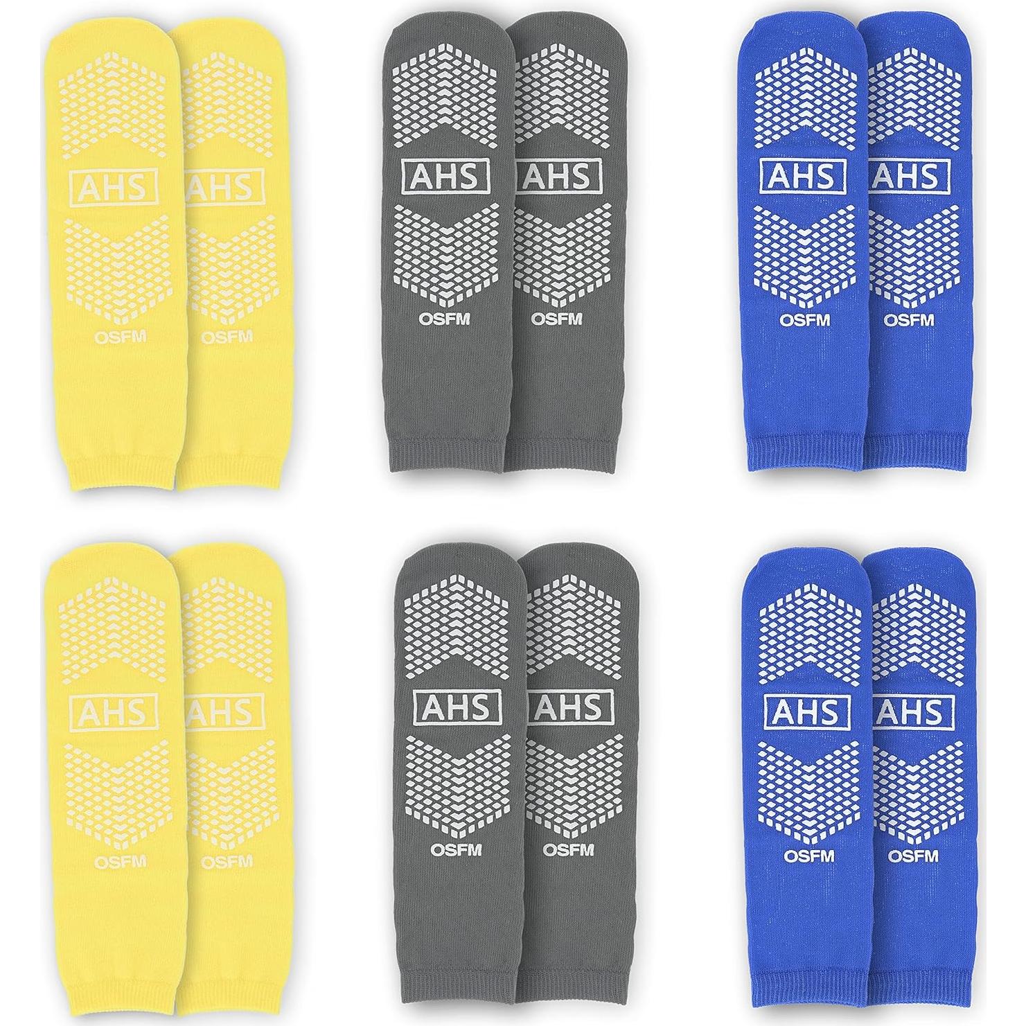 Calcetines Antideslizantes AHS - Talla Única, 48 Pares, Colores Variados